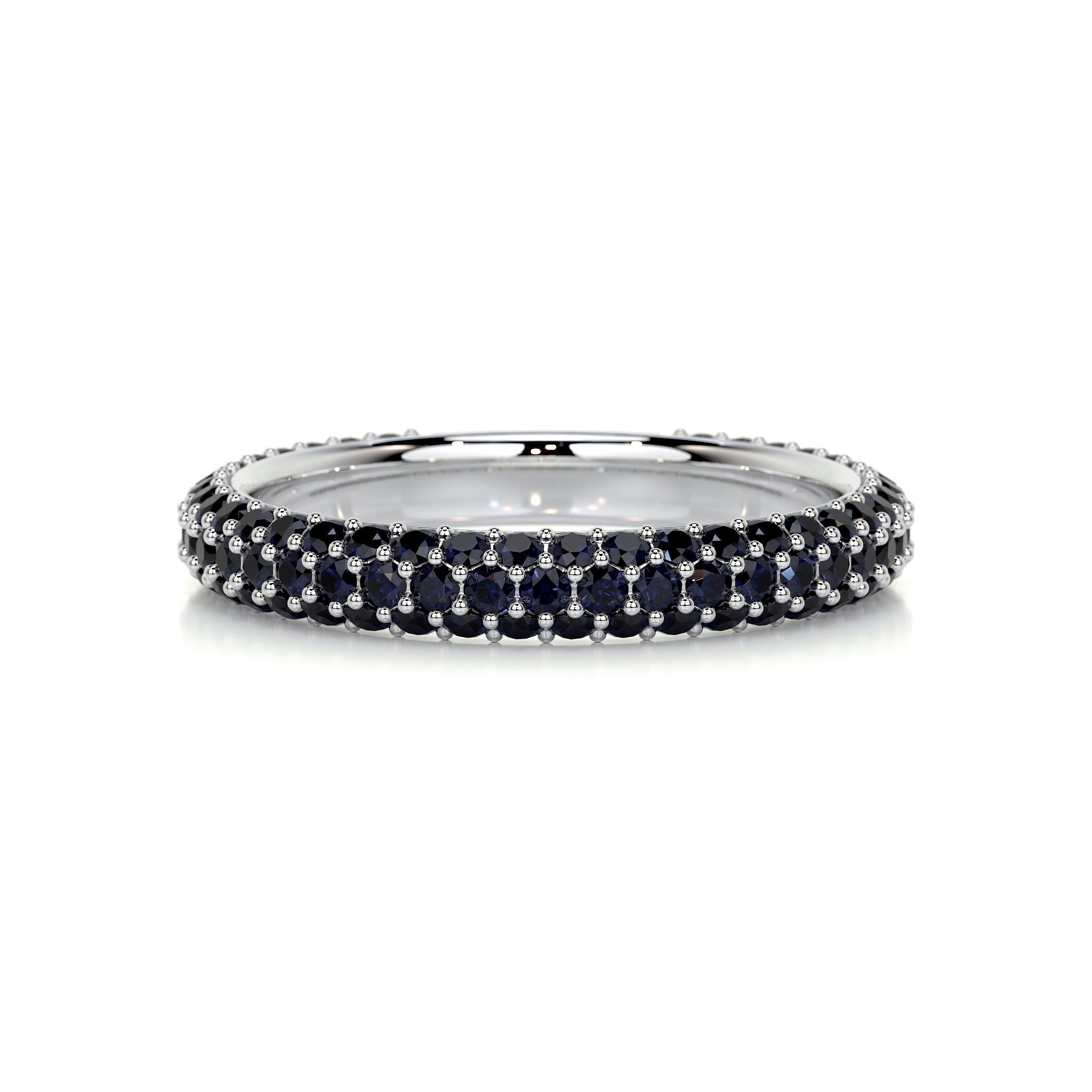 Emma Blue Gemstone Wedding Ring (1.25 Carat) -14K White Gold (RTS)