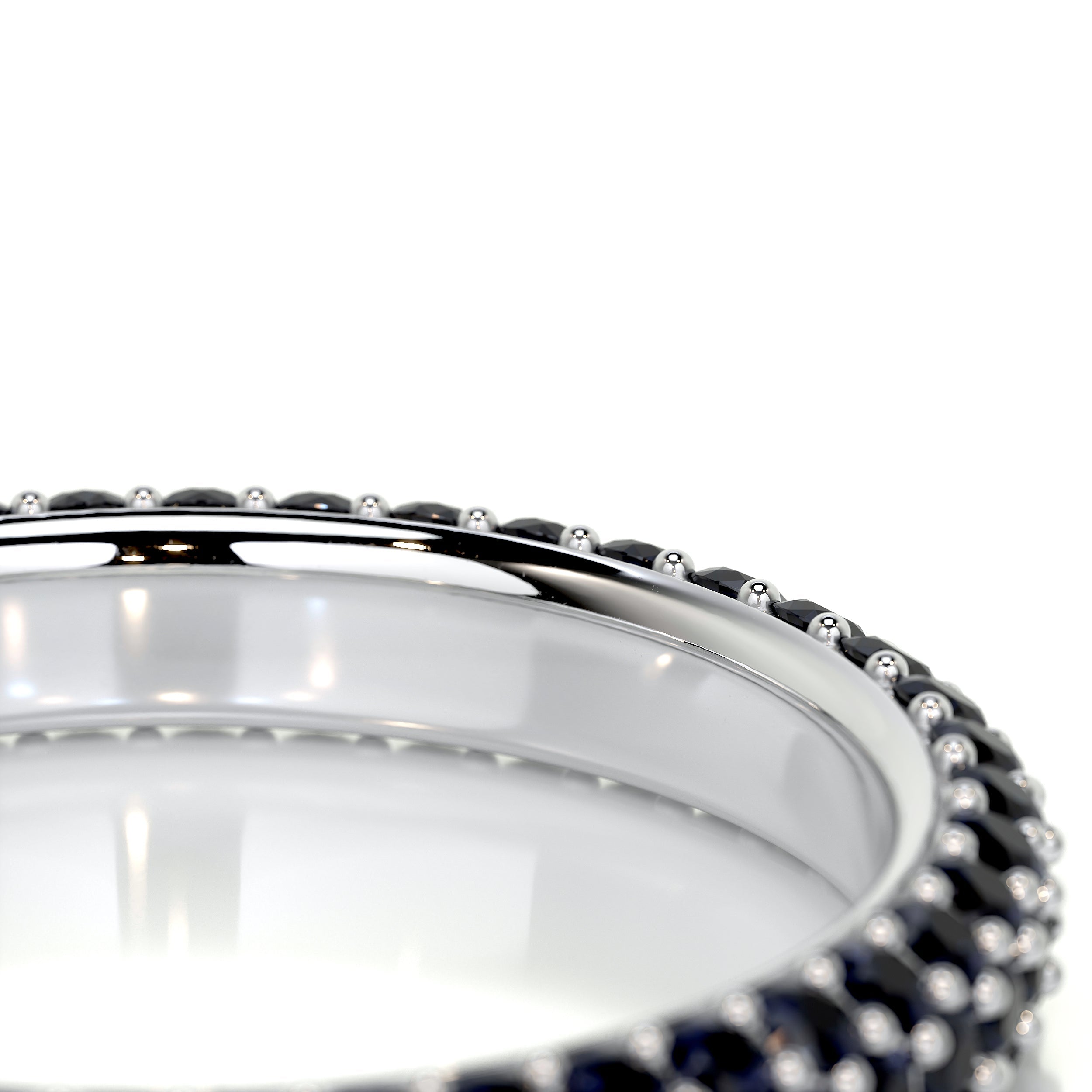 Emma Blue Gemstone Wedding Ring (1.25 Carat) -14K White Gold (RTS)