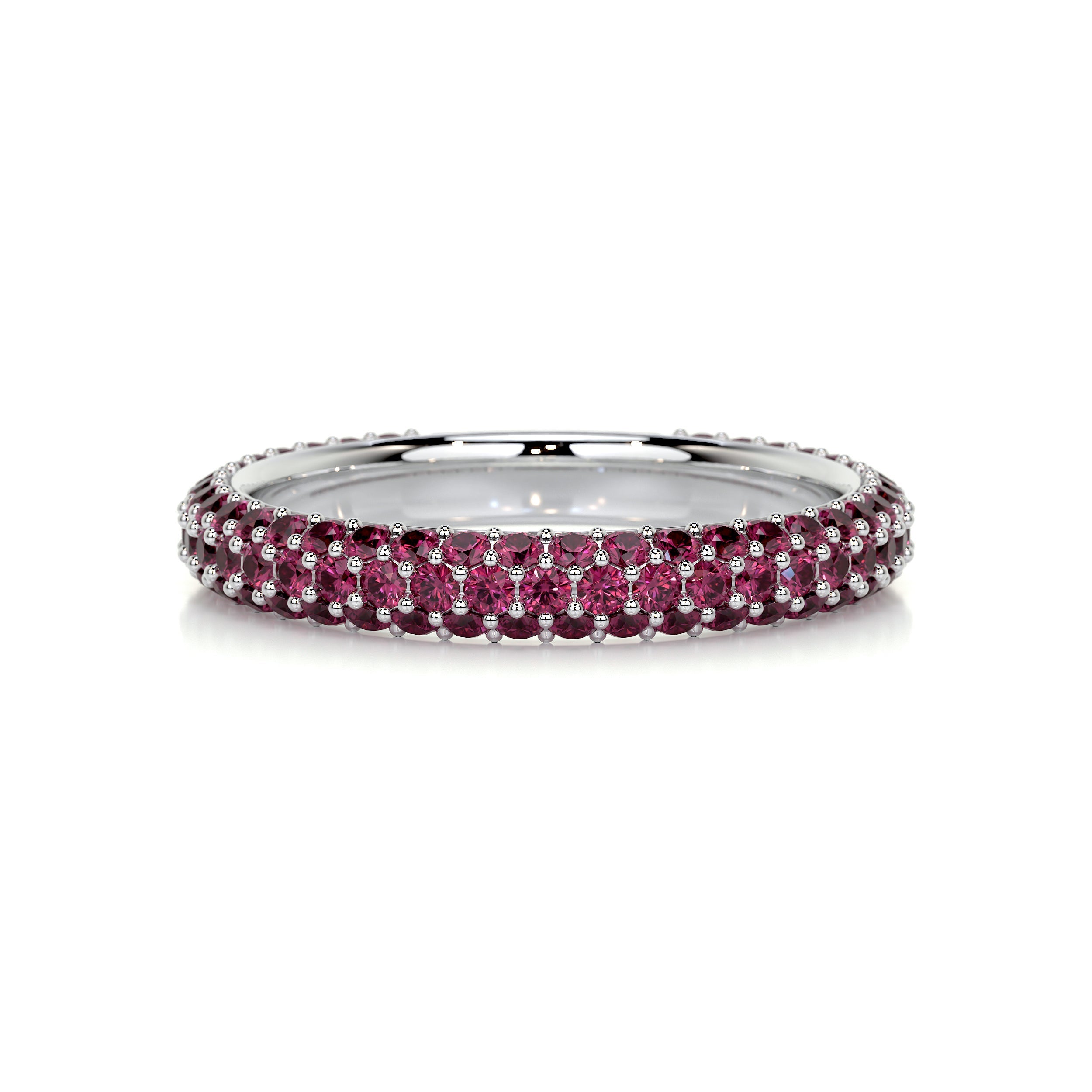 Emma Red Gemstone Wedding Ring (1.25 Carat) -14K White Gold (RTS)