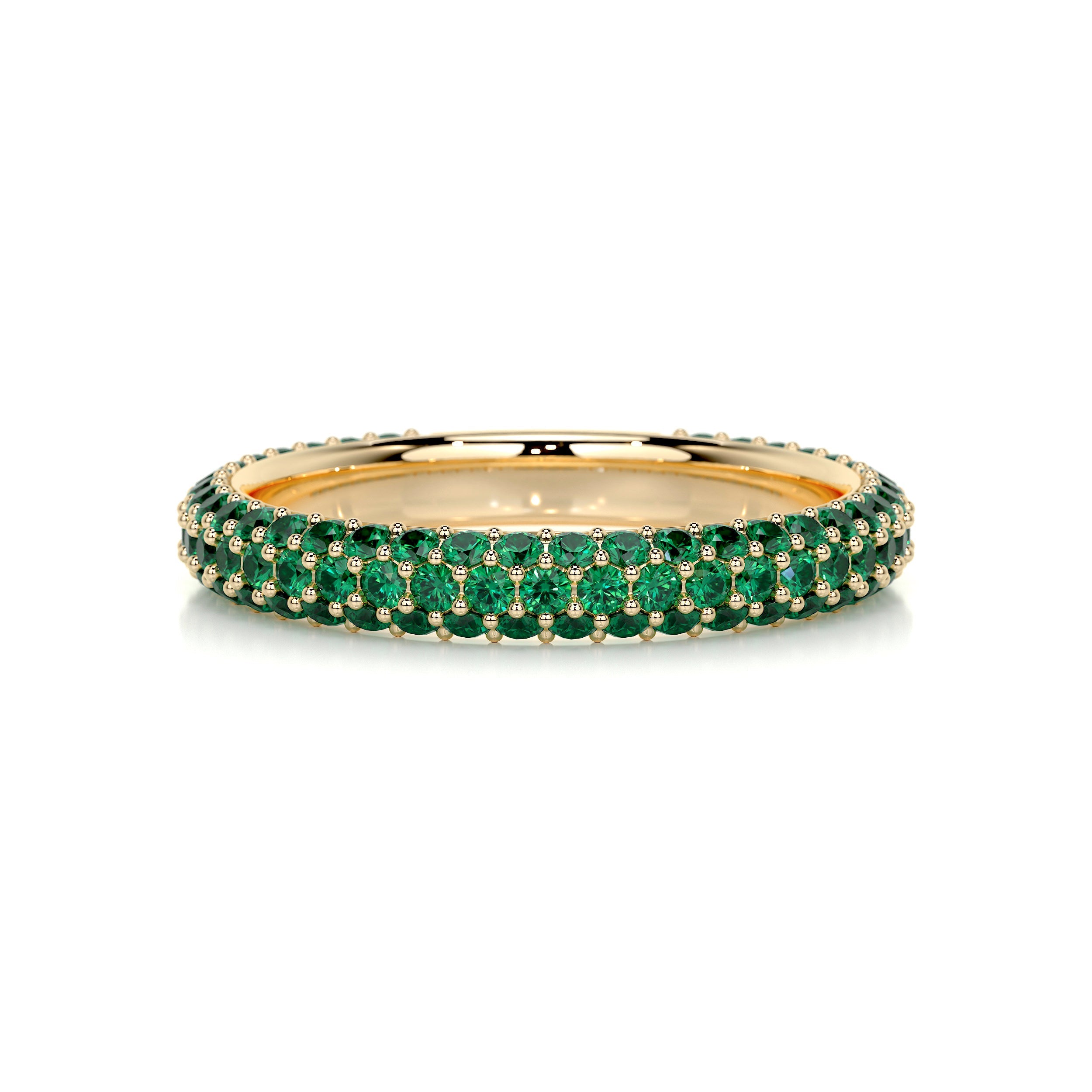 Emma Green Gemstone Wedding Ring (1.25 Carat) - 18K Yellow Gold (RTS)