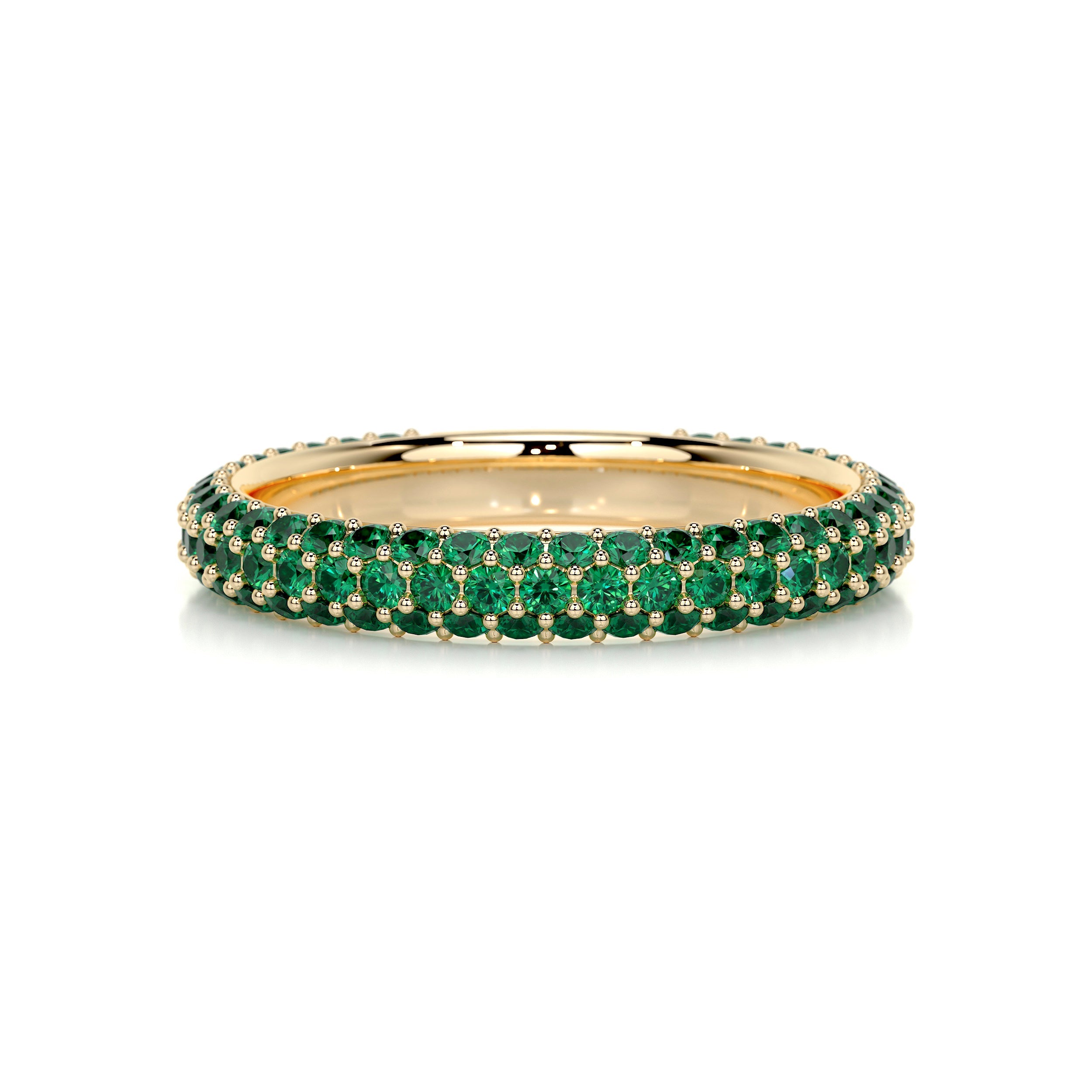 Emma Green Gemstone Wedding Ring   (1.25 Carat) - 18K Yellow Gold (RTS)