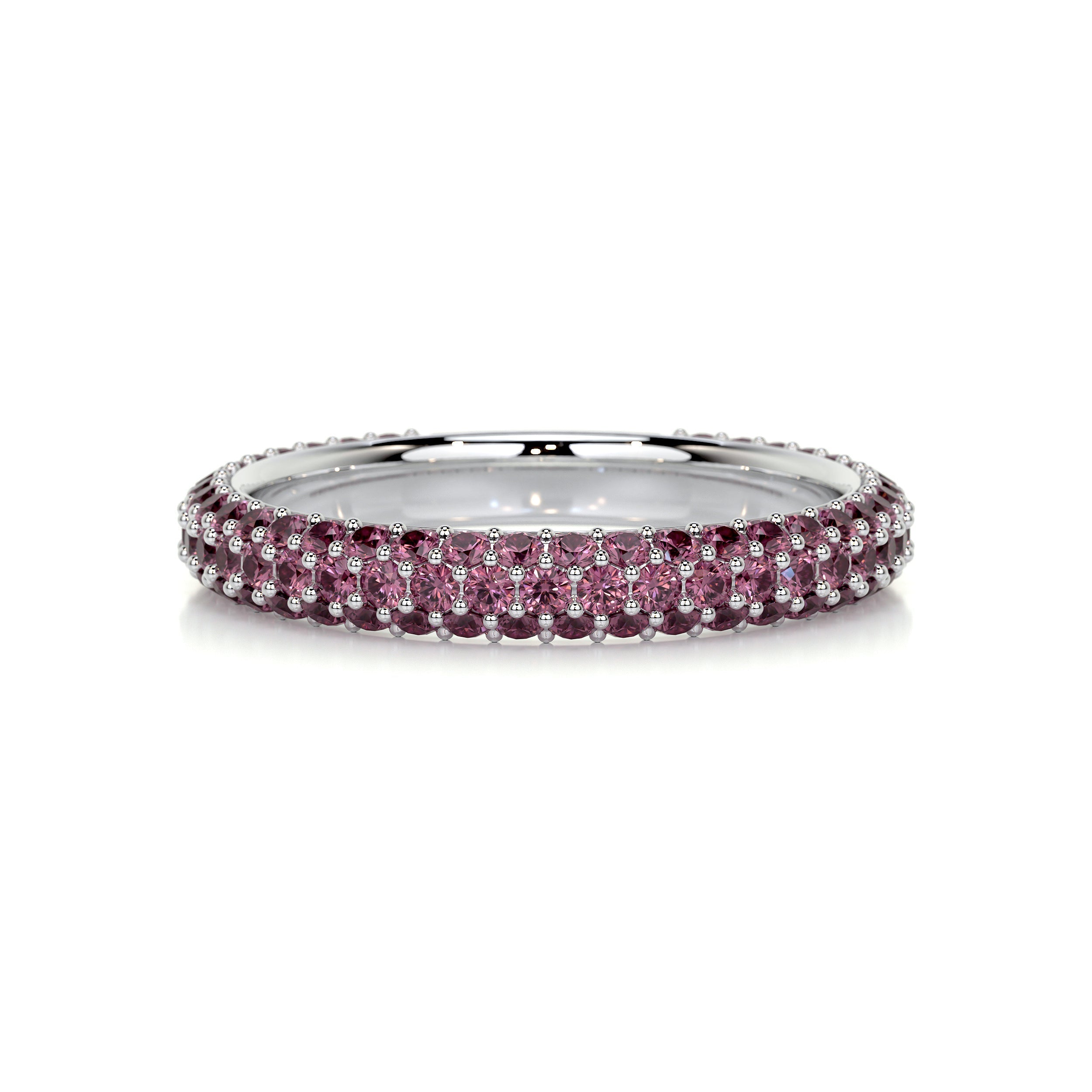 Emma Pink Gemstone Wedding Ring (1.25 Carat) - 14K White Gold (RTS)