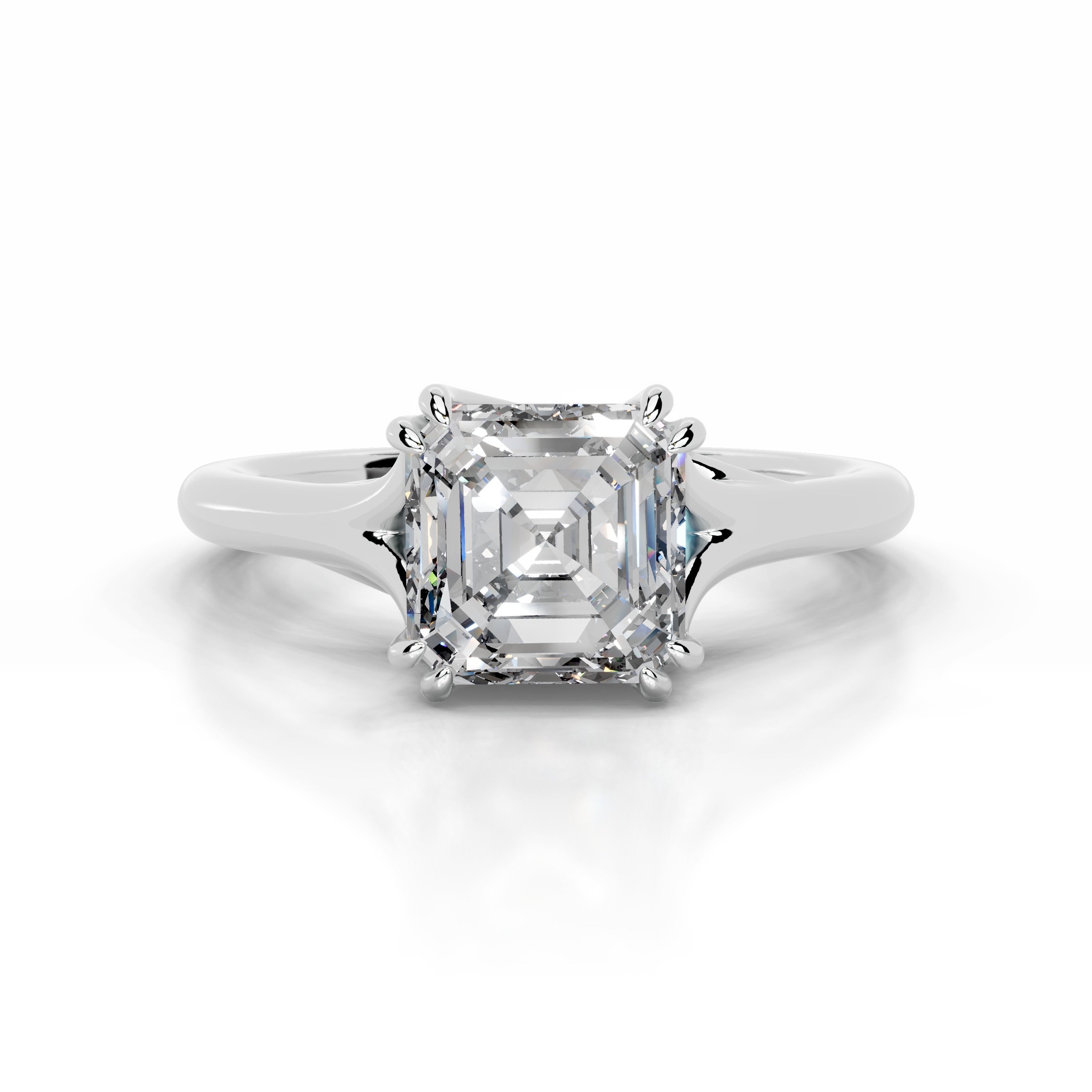 Ellie Diamond Engagement Ring - 18K White Gold