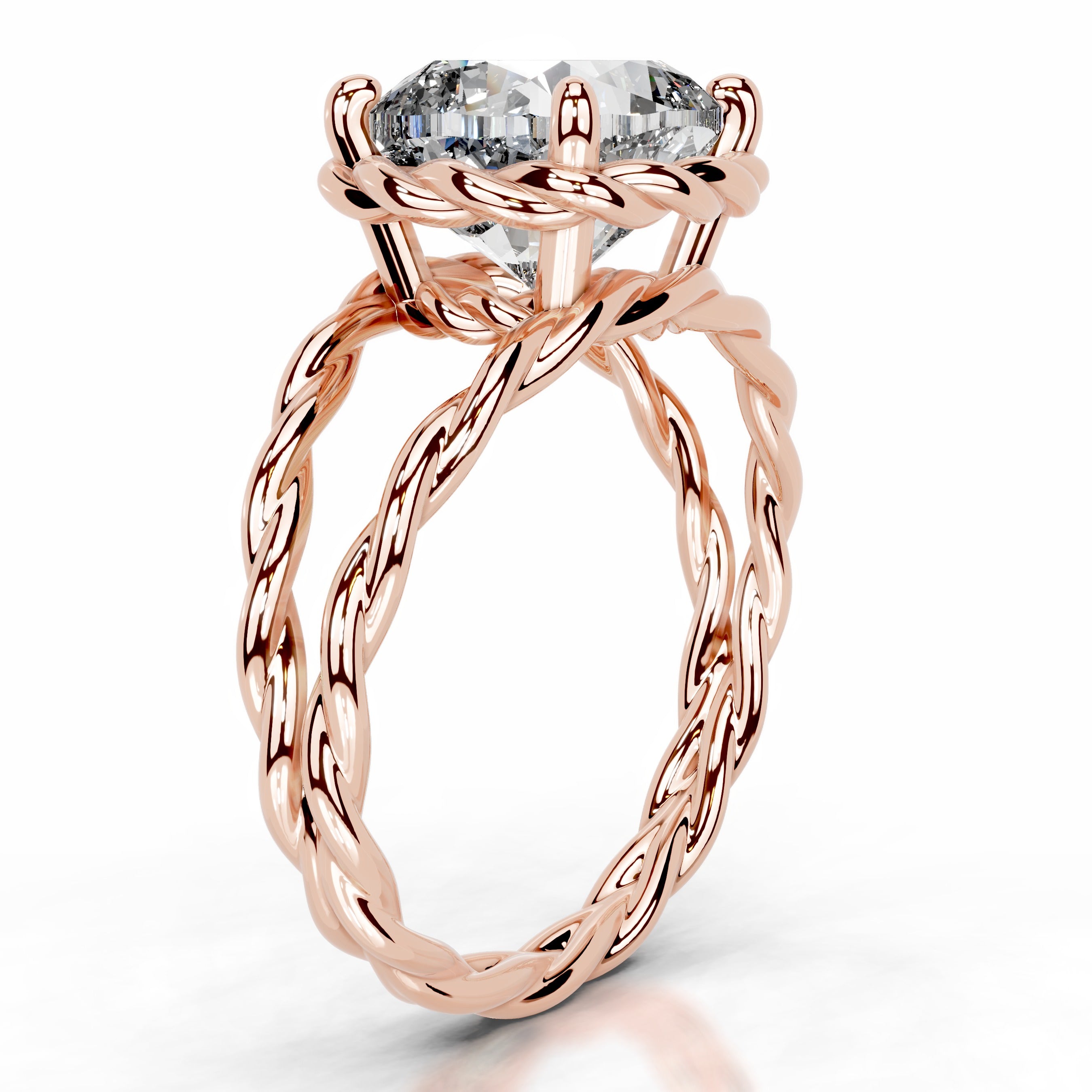 Yul Diamond Engagement Ring - 14K Rose Gold
