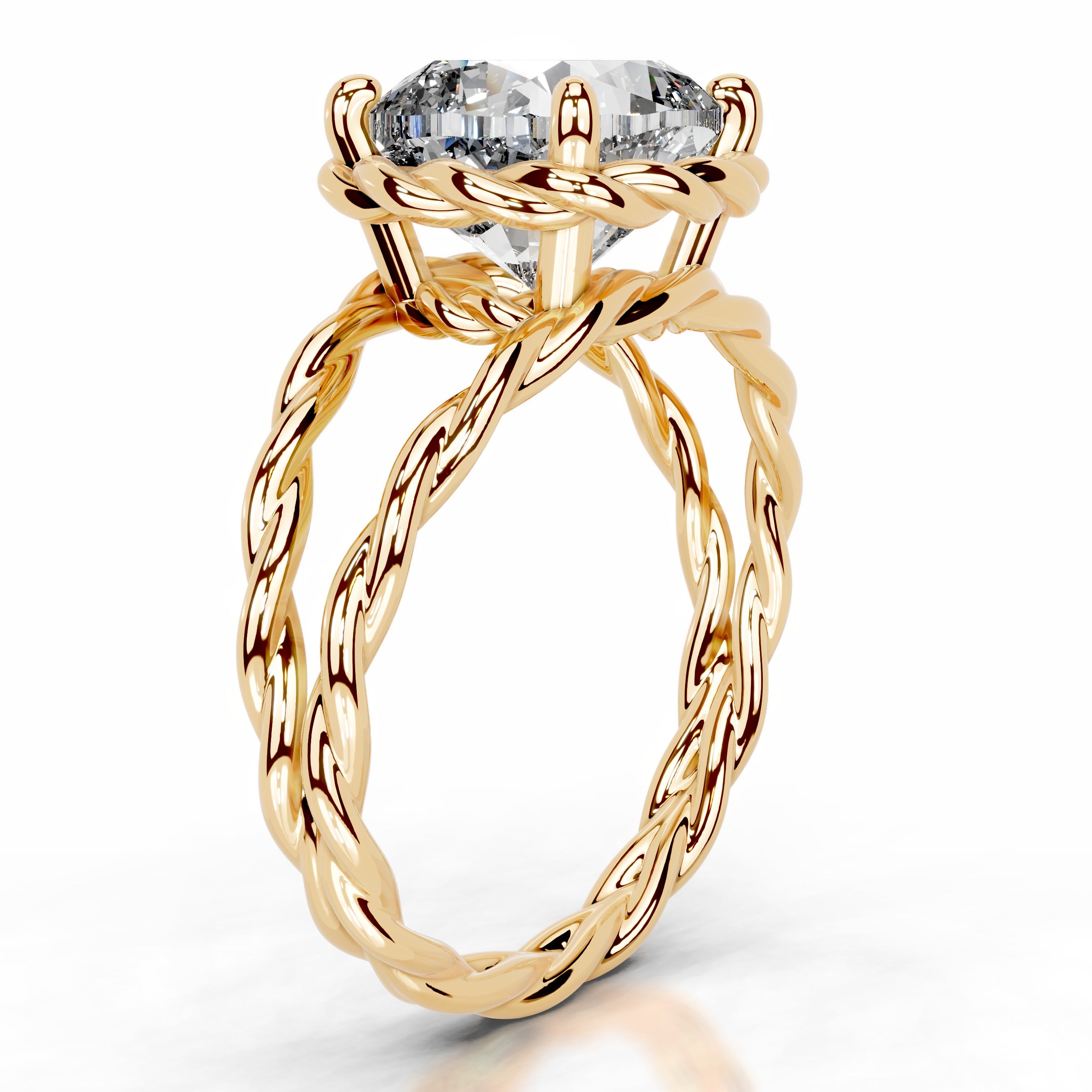Yul Diamond Engagement Ring - 18K Yellow Gold