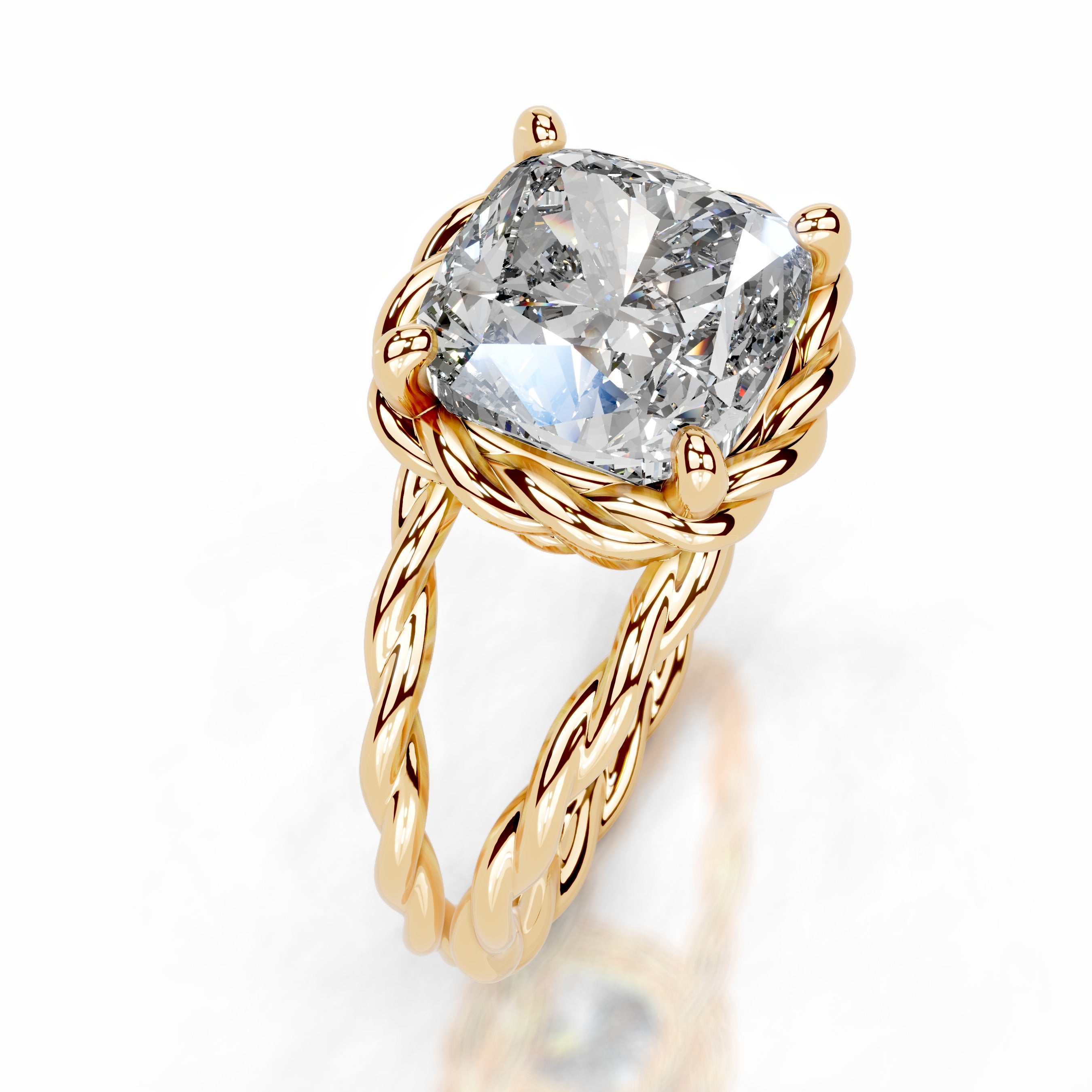 Yul Diamond Engagement Ring - 18K Yellow Gold