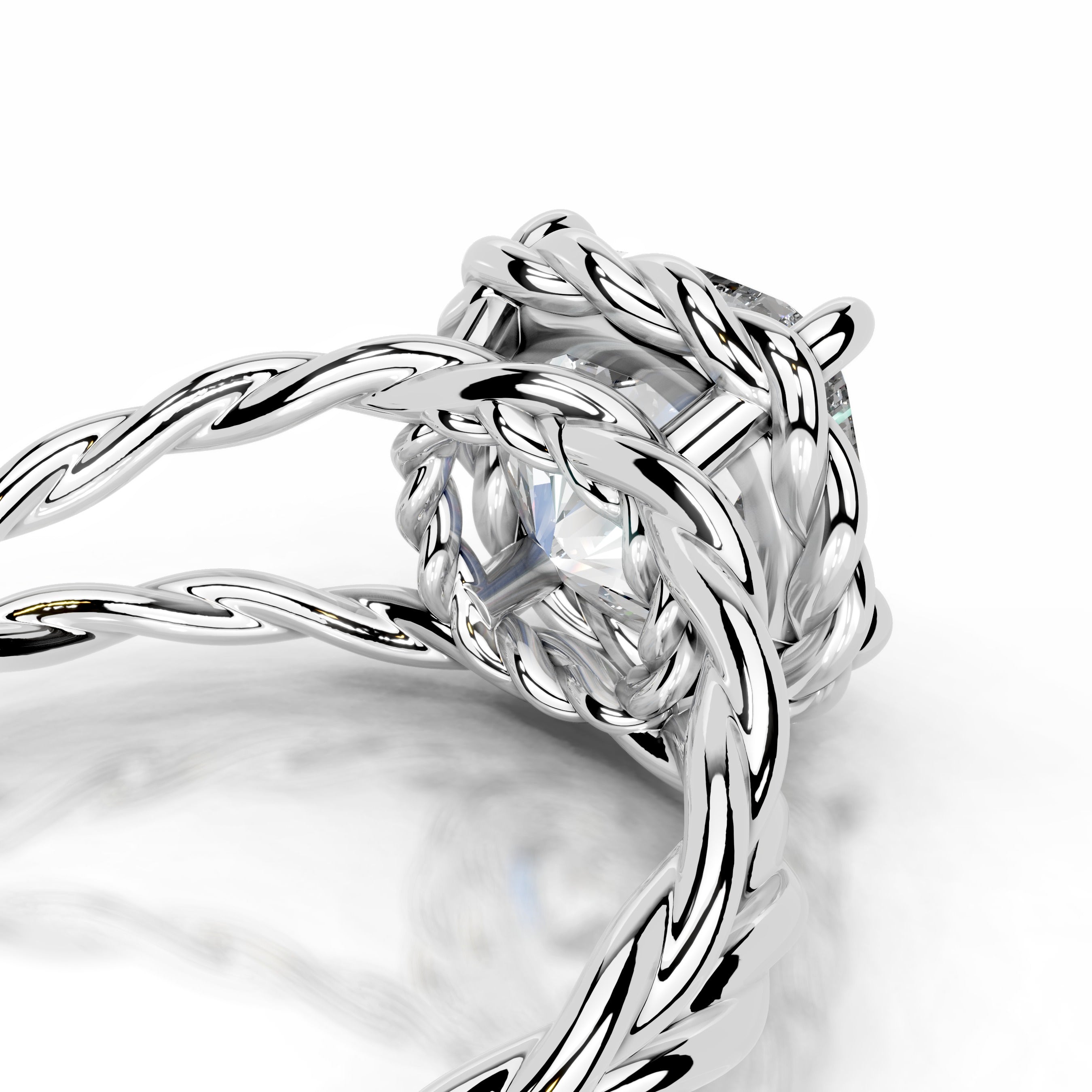 Yul Diamond Engagement Ring - 14K White Gold