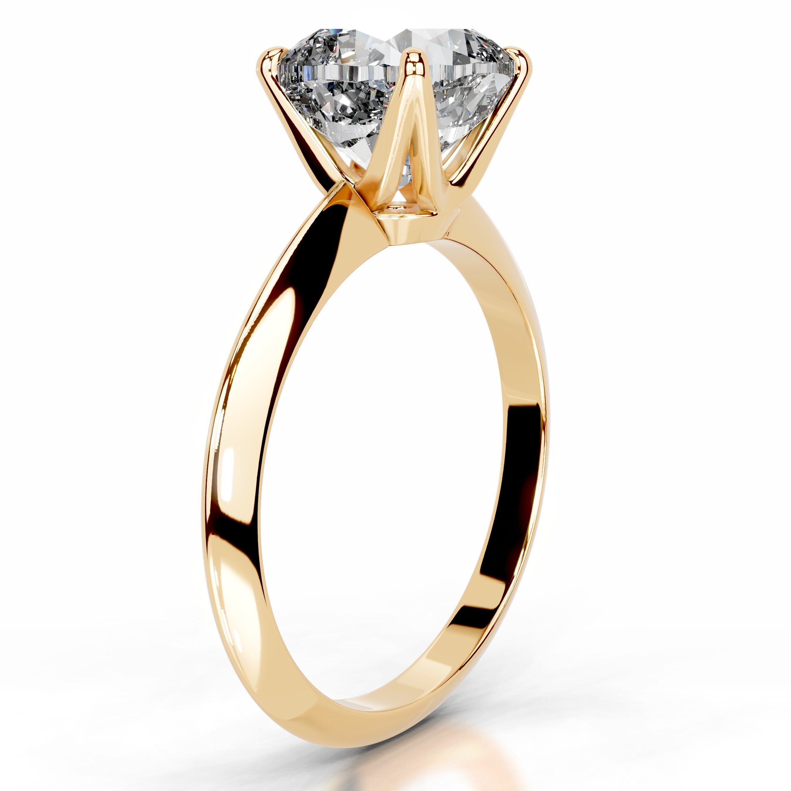 Evie Diamond Engagement Ring - 18K Yellow Gold - Main Stone 1.7 Carat