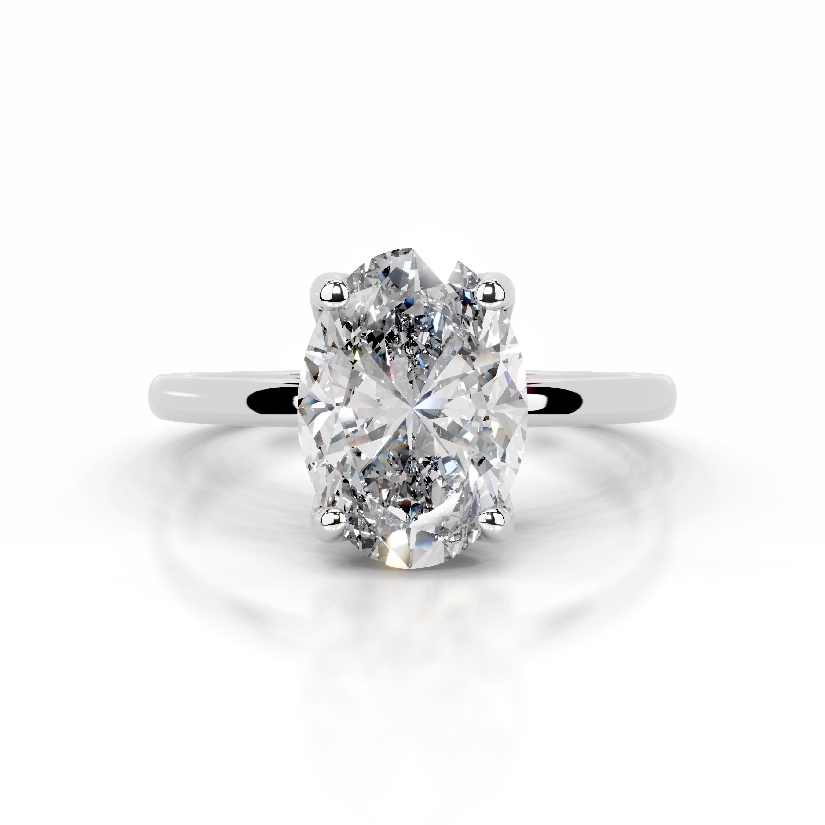 Phoenix Diamond Engagement Ring - 18K White Gold - Main Stone 3 Carat