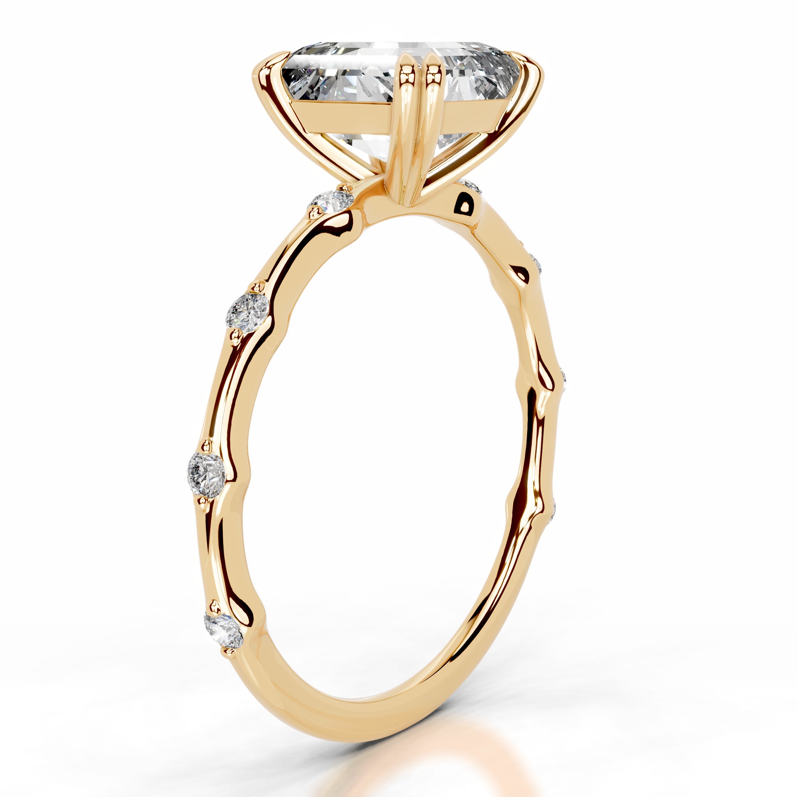 Wilma Diamond Engagement Ring - 18K Yellow Gold