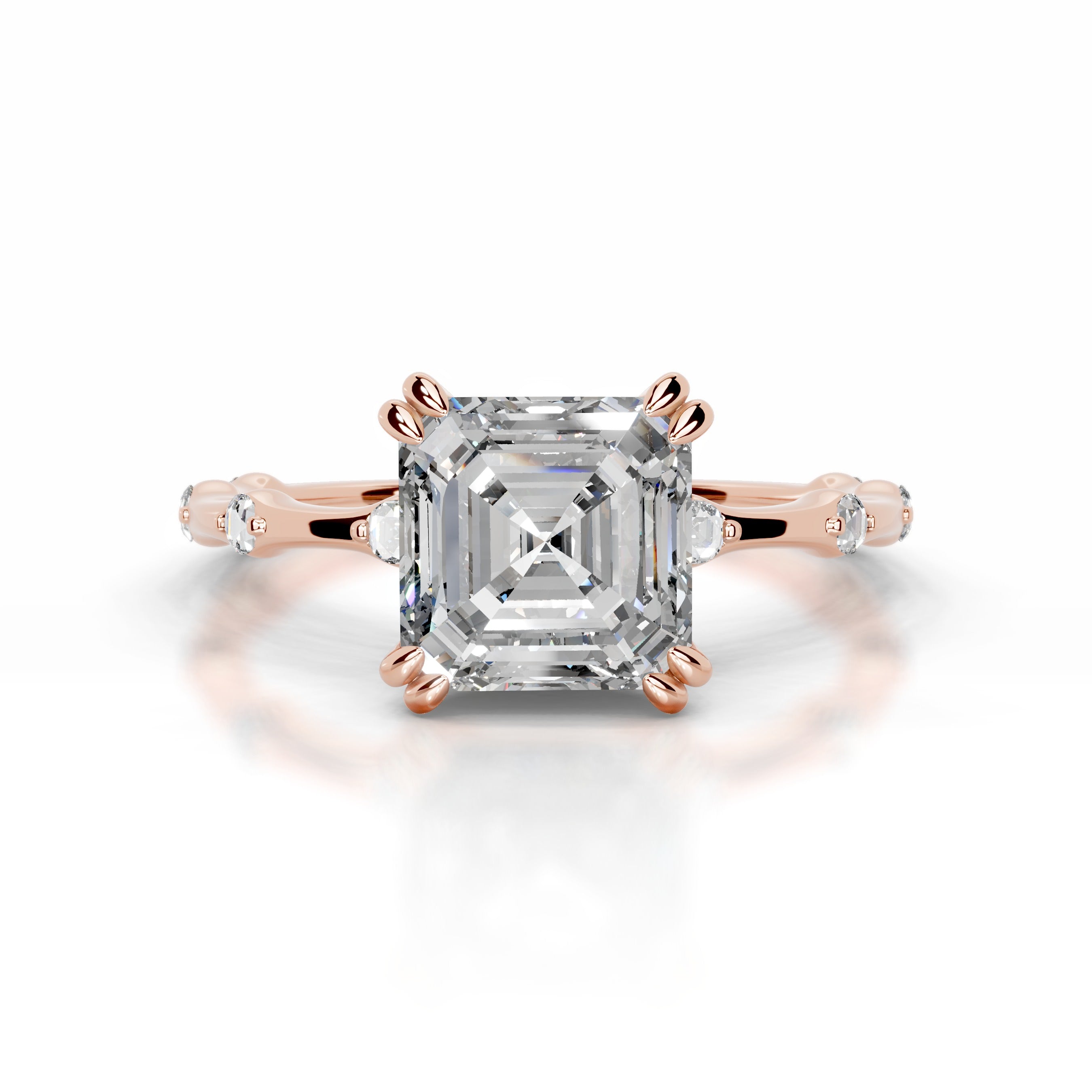 Wilma Diamond Engagement Ring - 14K Rose Gold