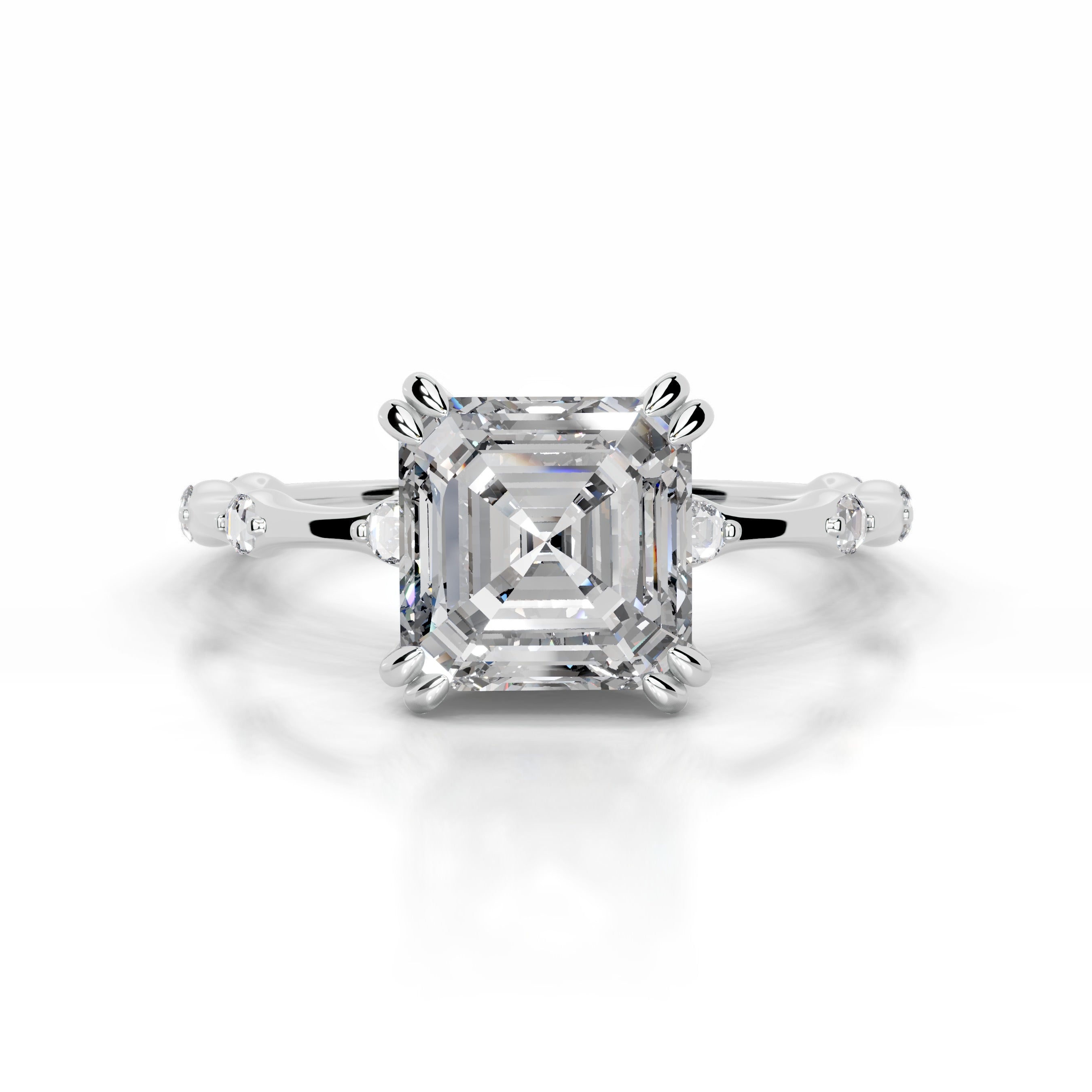 Wilma Diamond Engagement Ring - 18K White Gold
