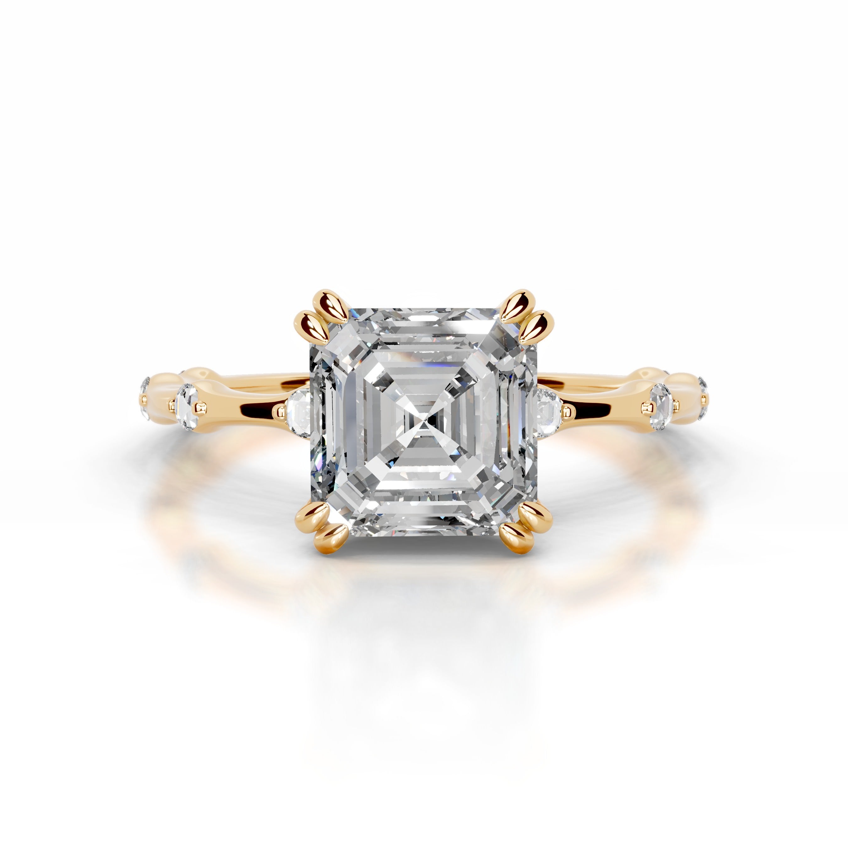 Wilma Diamond Engagement Ring - 18K Yellow Gold