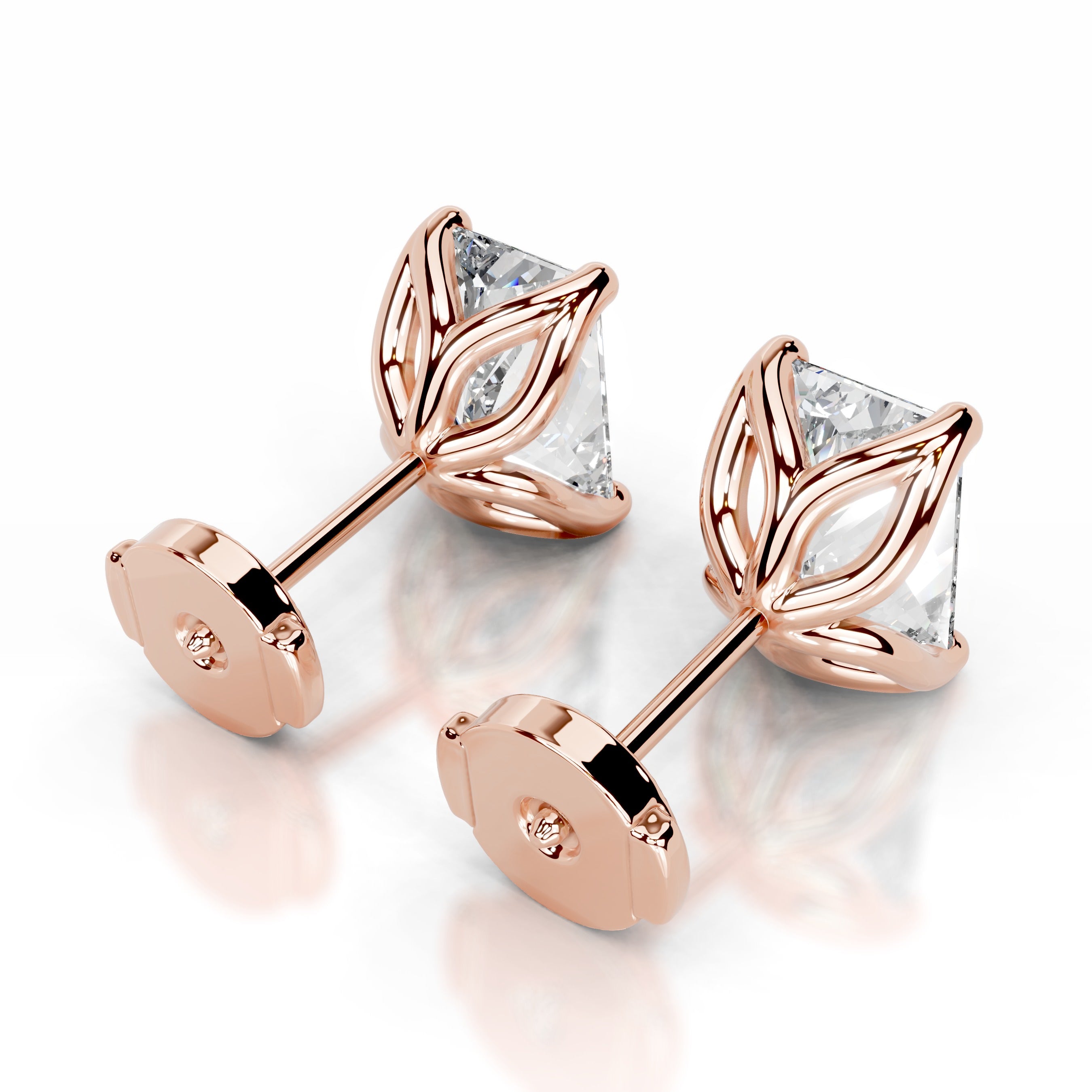 Doris Lab Grown Diamond Studs Earrings - 14K Rose Gold