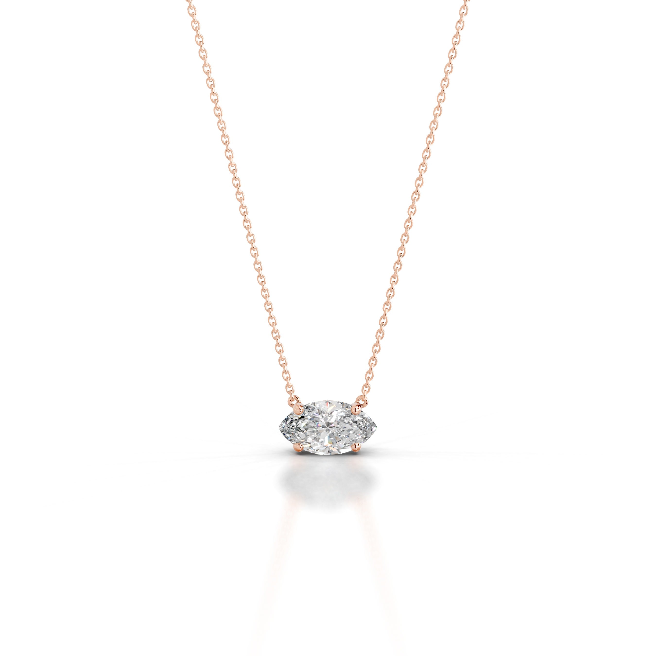Clmence Diamond Pendant - 14K Rose Gold
