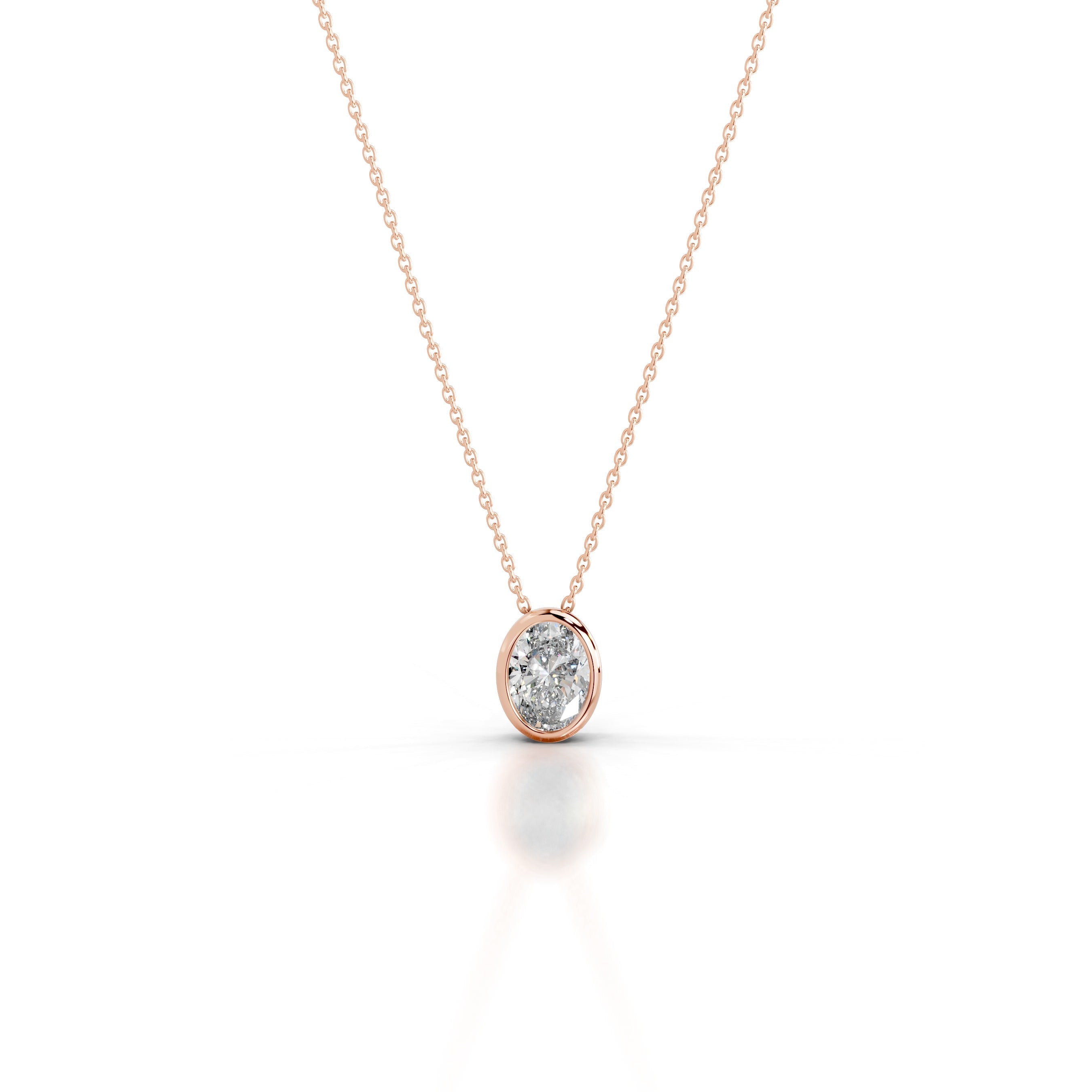 Gianna Diamond Pendant - 14K Rose Gold - Main Stone 1.01 Carat