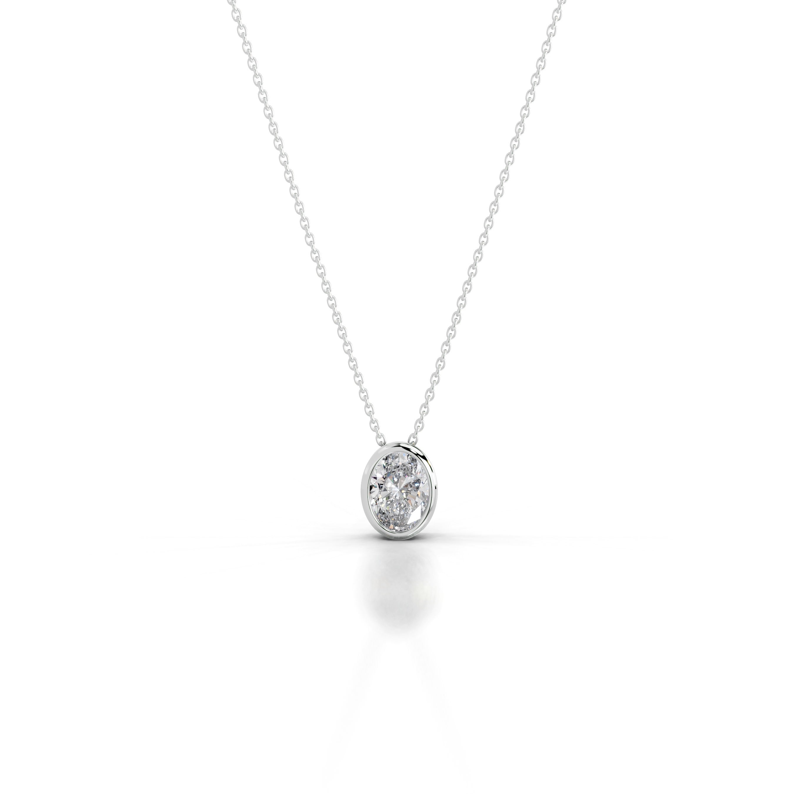 Gianna Diamond Pendant - 14K White Gold - Main Stone 1.01 Carat