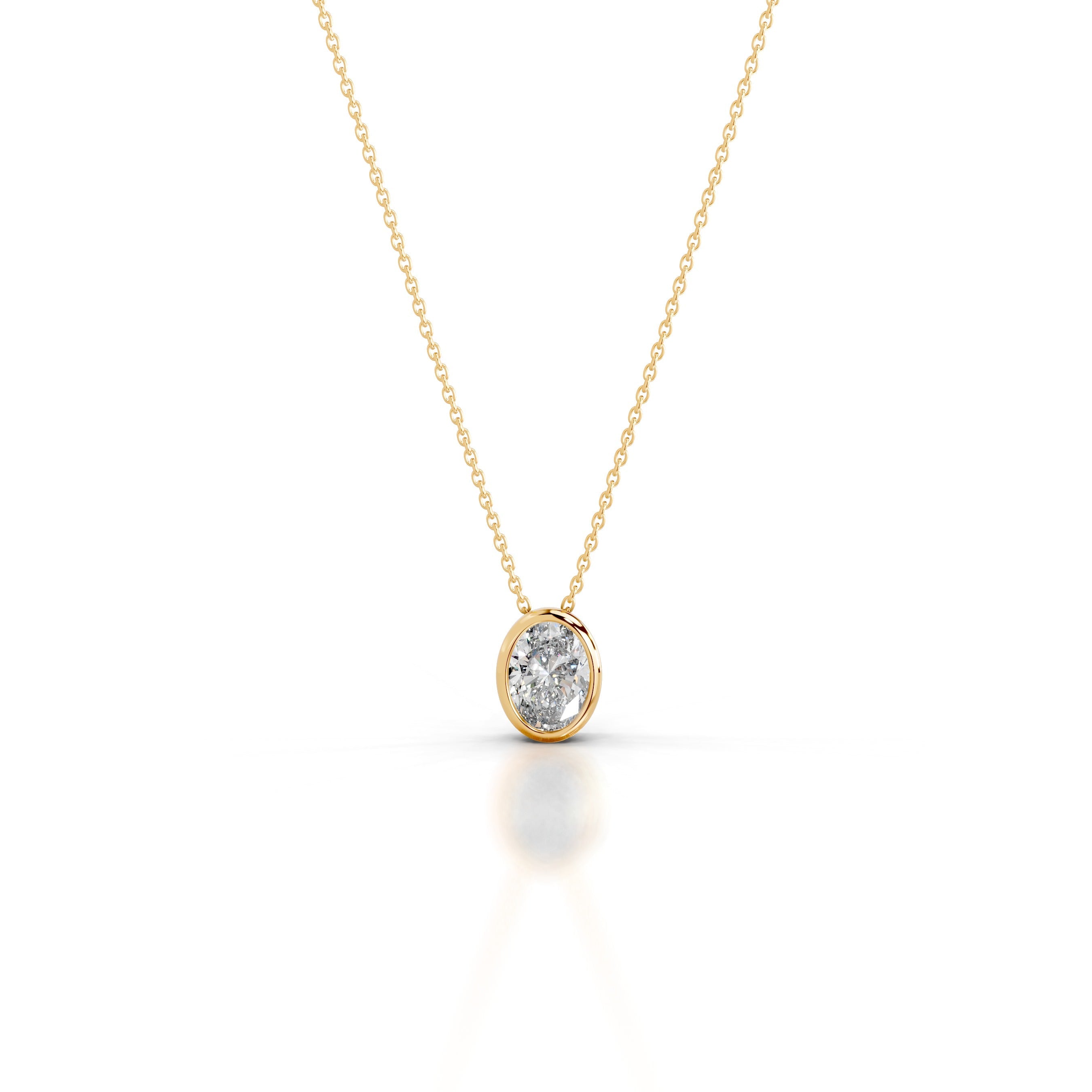 Gianna Diamond Pendant - 18K Yellow Gold - Main Stone 1.01 Carat