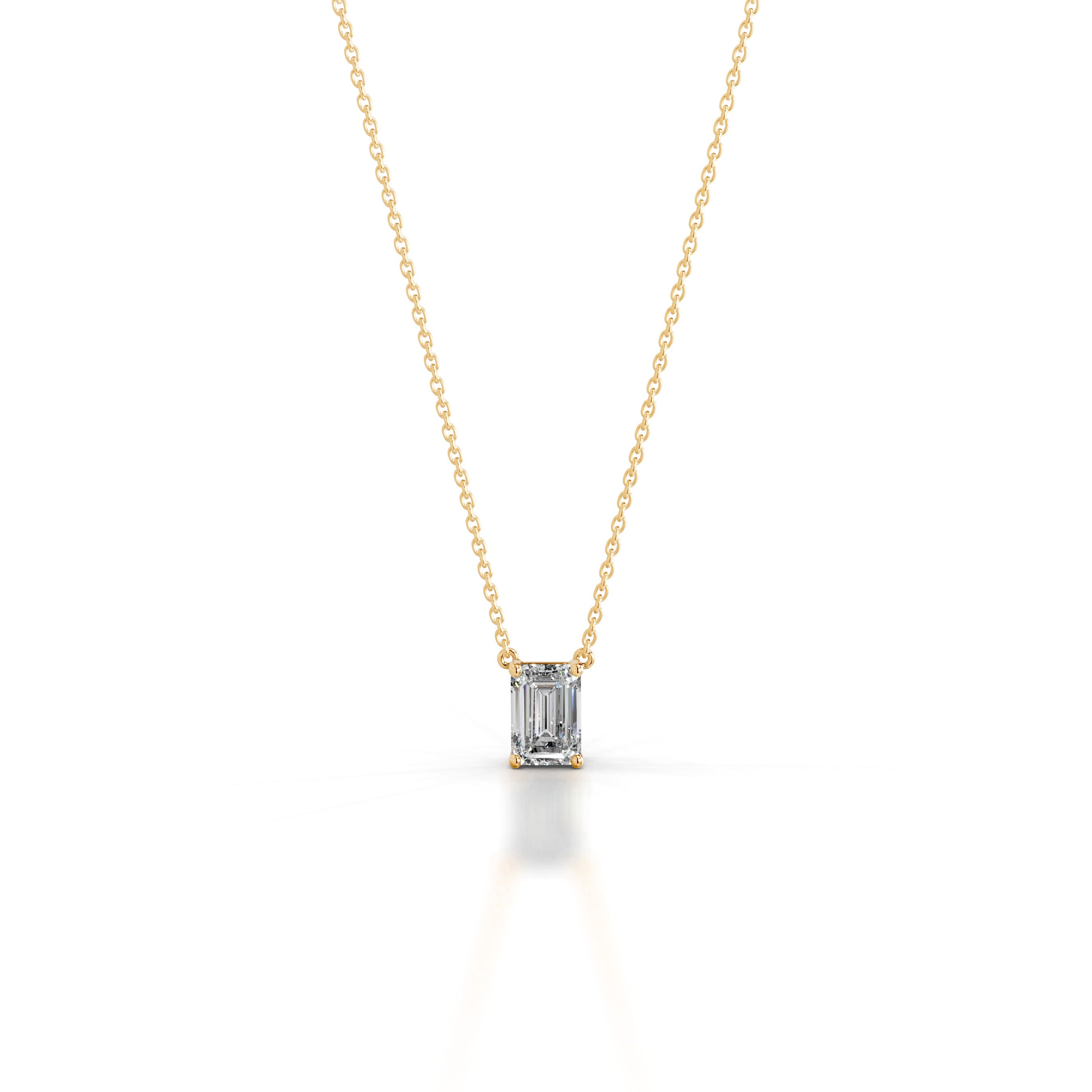 Mary Lab Grown Diamond Pendant - 18K Yellow Gold