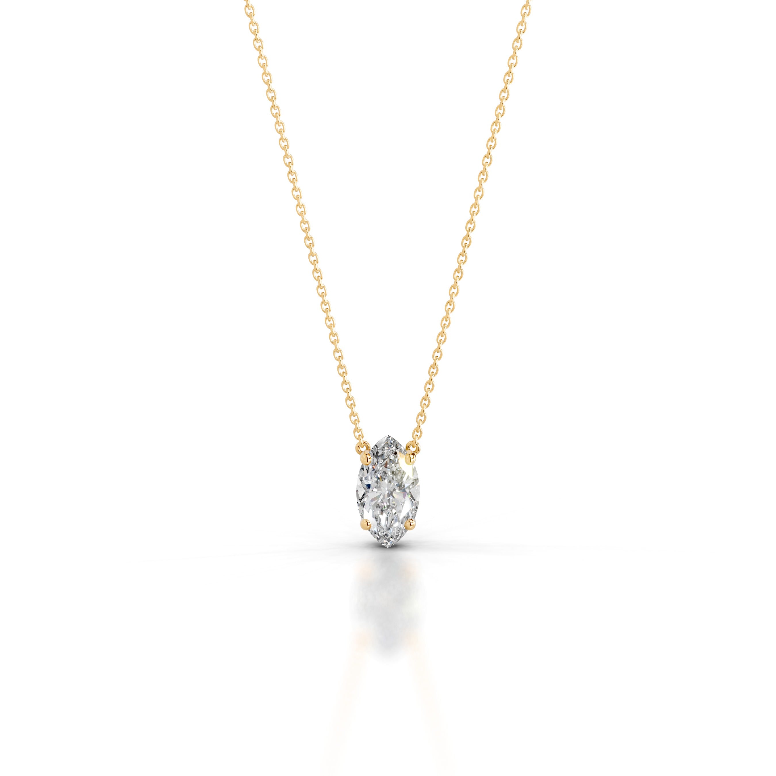 Mary Diamond Pendant - 18K Yellow Gold