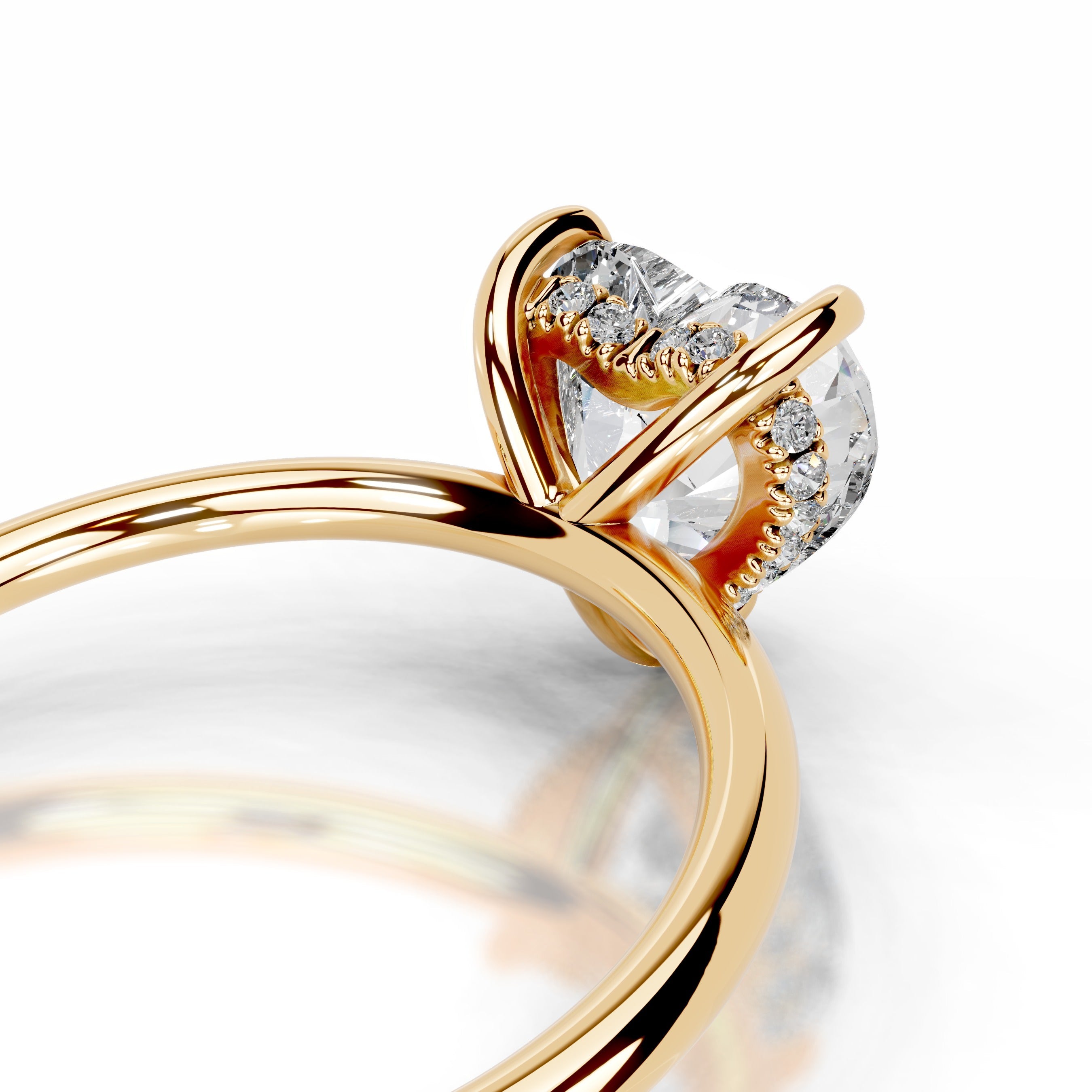 Willow Diamond Engagement Ring - 18K Yellow Gold - Main Stone 1.65 Carat