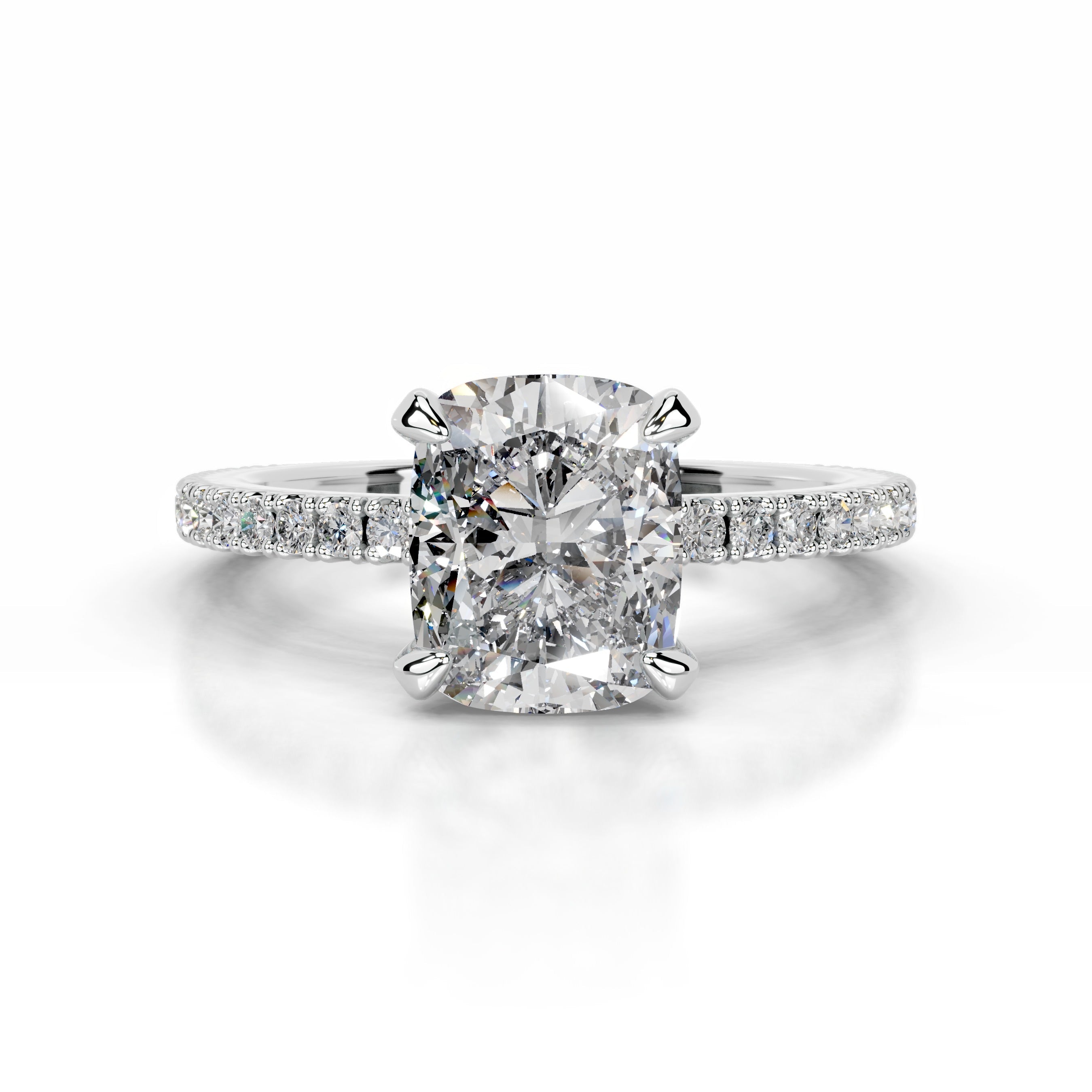 Luisana Diamond Engagement Ring - 18K White Gold - Main Stone 1.7 Carat