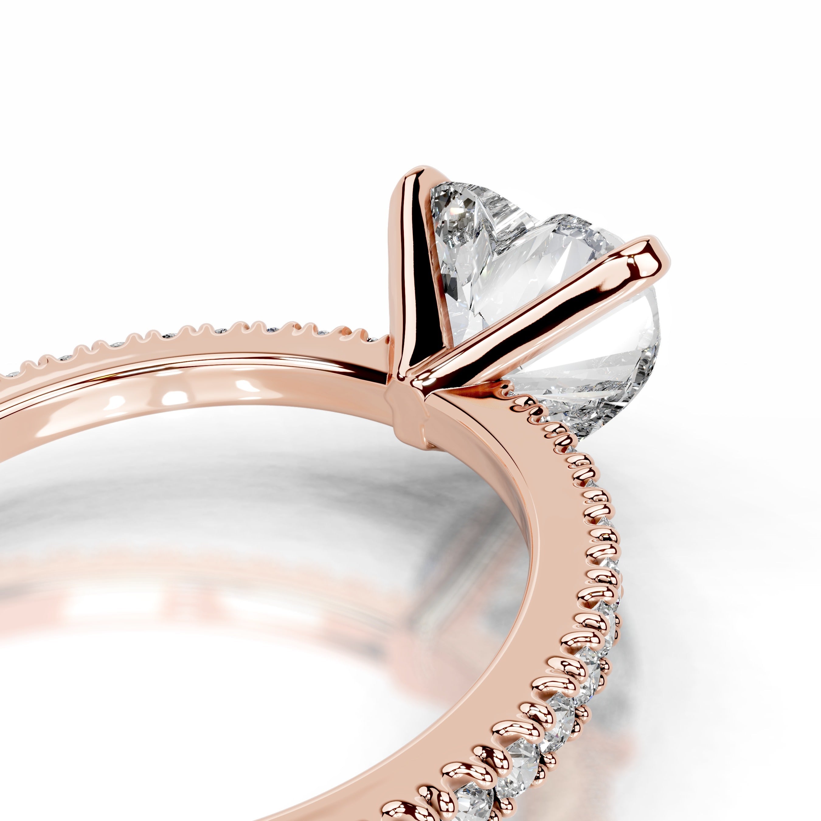 Luisana Diamond Engagement Ring - 14K Rose Gold - Main Stone 1.5 Carat