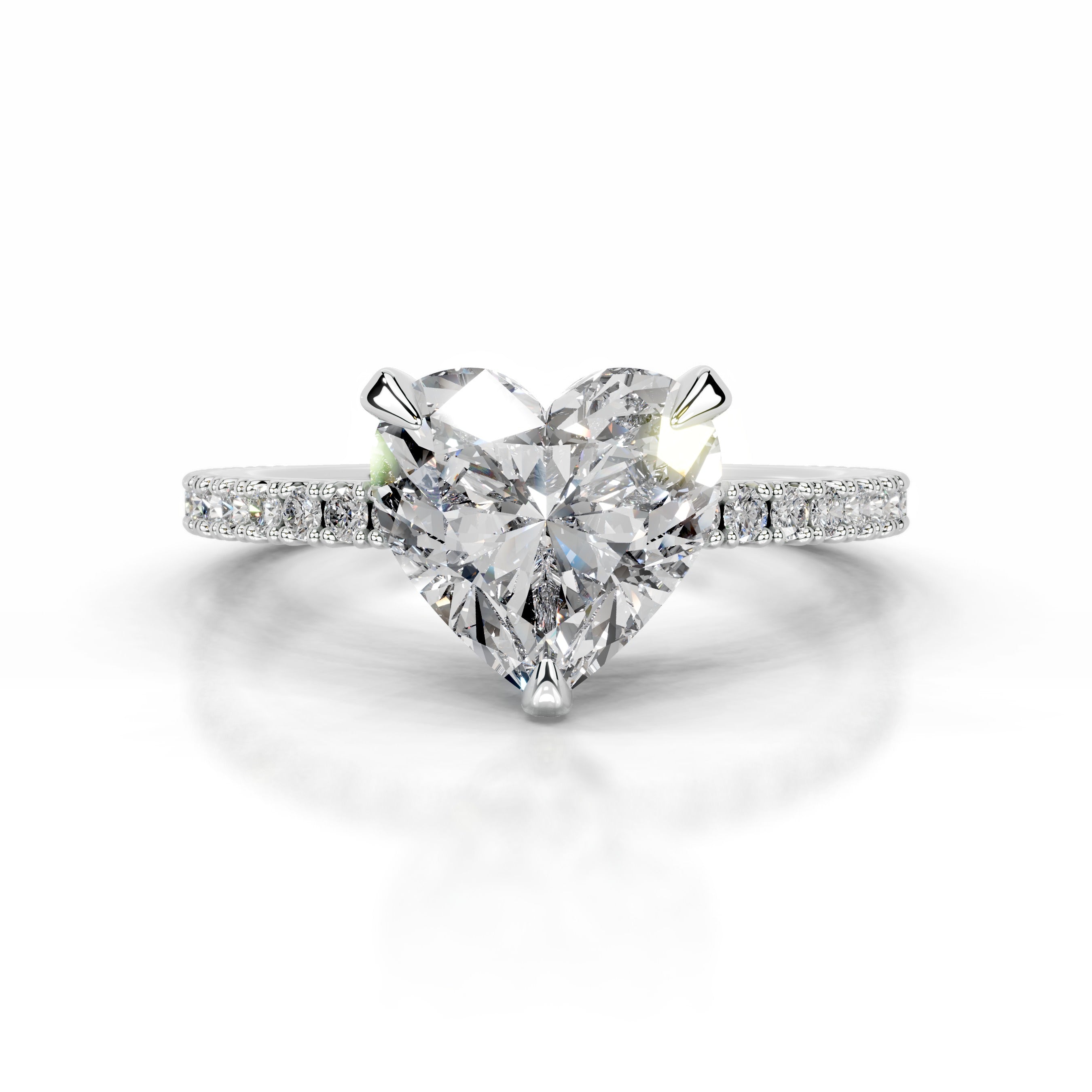 Luisana Diamond Engagement Ring - 18K White Gold - Main Stone 1.5 Carat