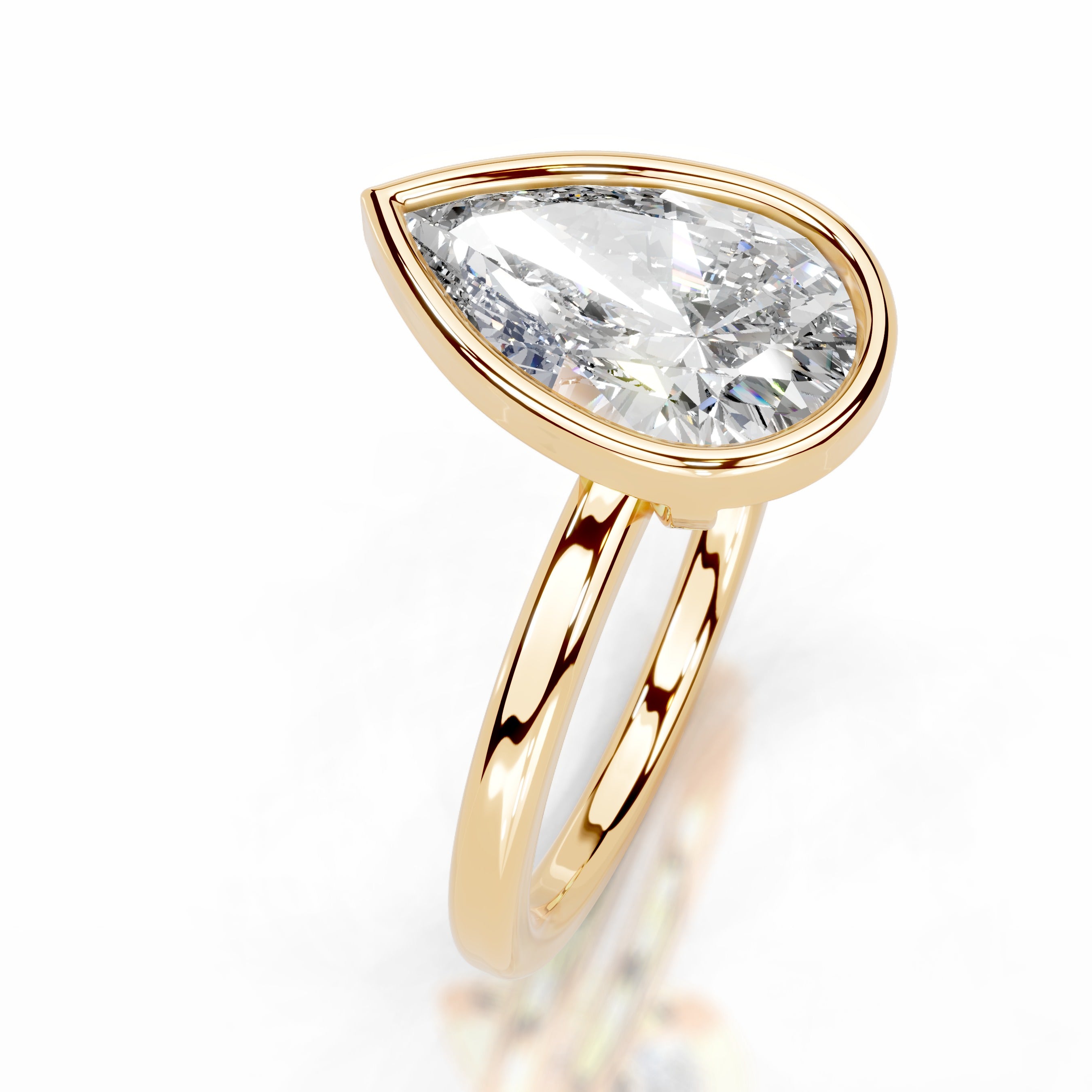 Dima Diamond Engagement Ring - 18K Yellow Gold