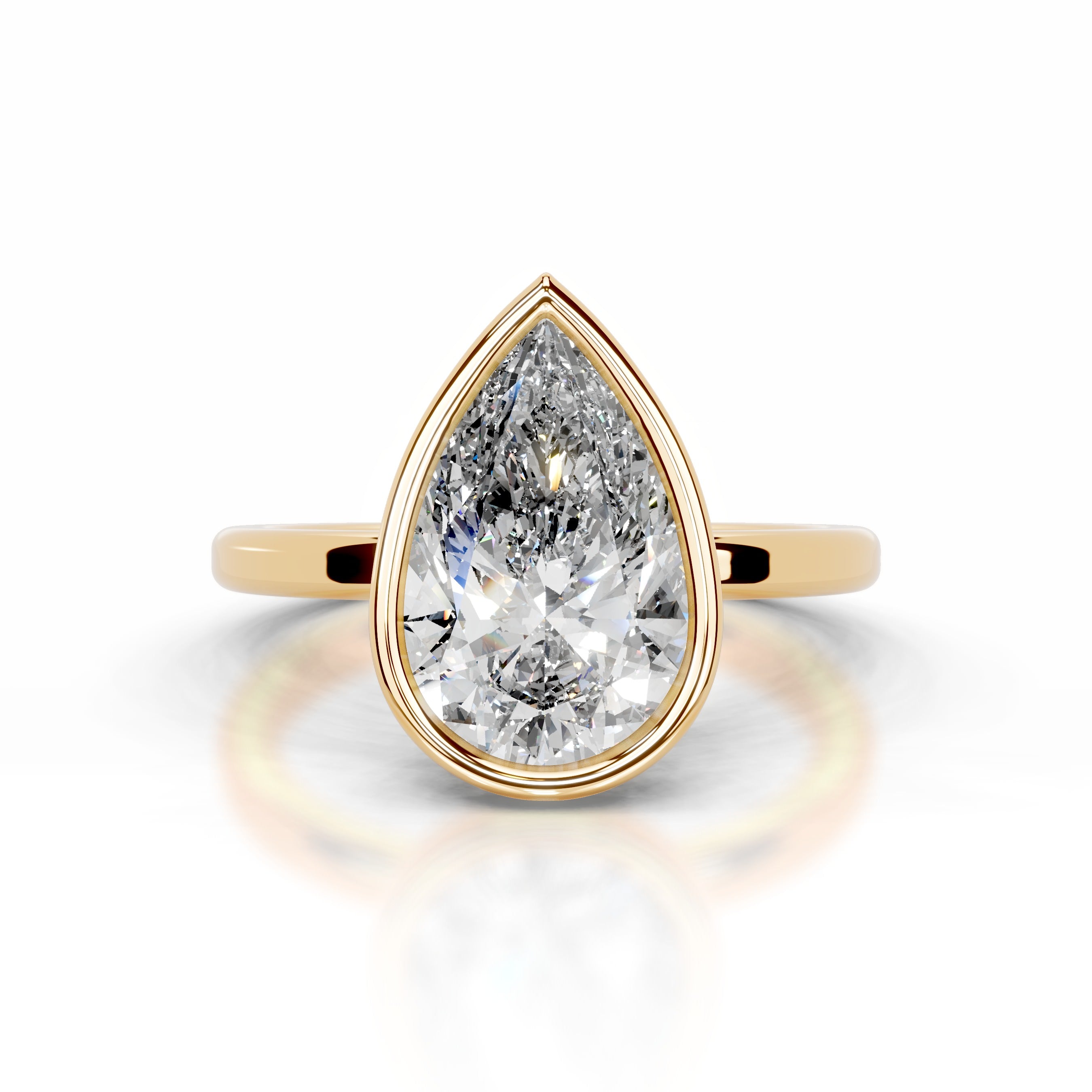 Dima Diamond Engagement Ring - 18K Yellow Gold - Main Stone 4.05 Carat