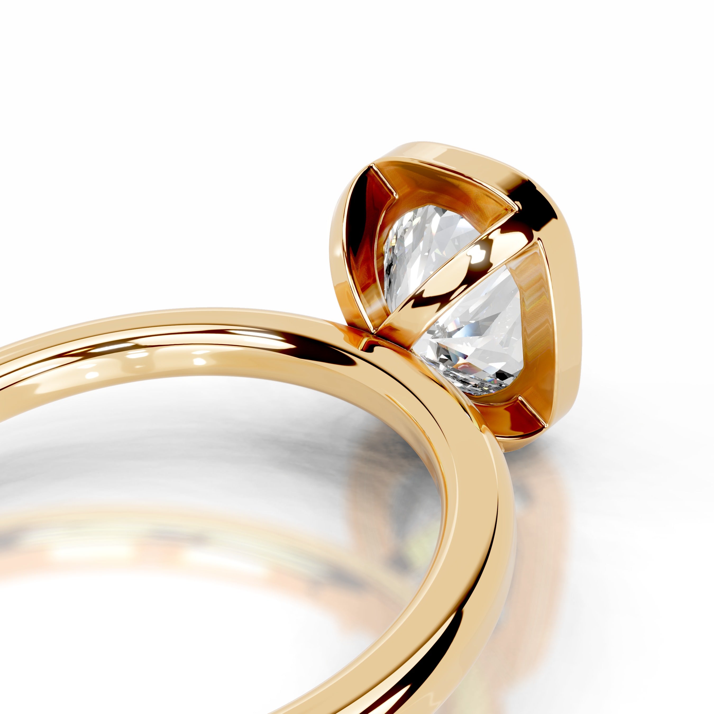 Dima Diamond Engagement Ring - 18K Yellow Gold
