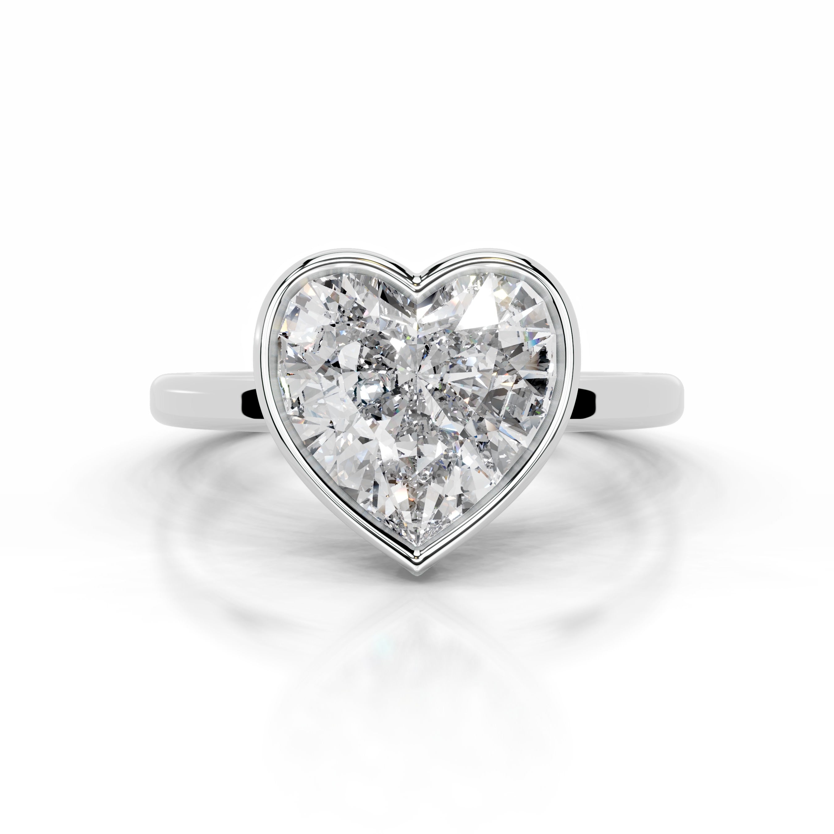 Dima Diamond Engagement Ring - 14K White Gold - Main Stone 1.5 Carat
