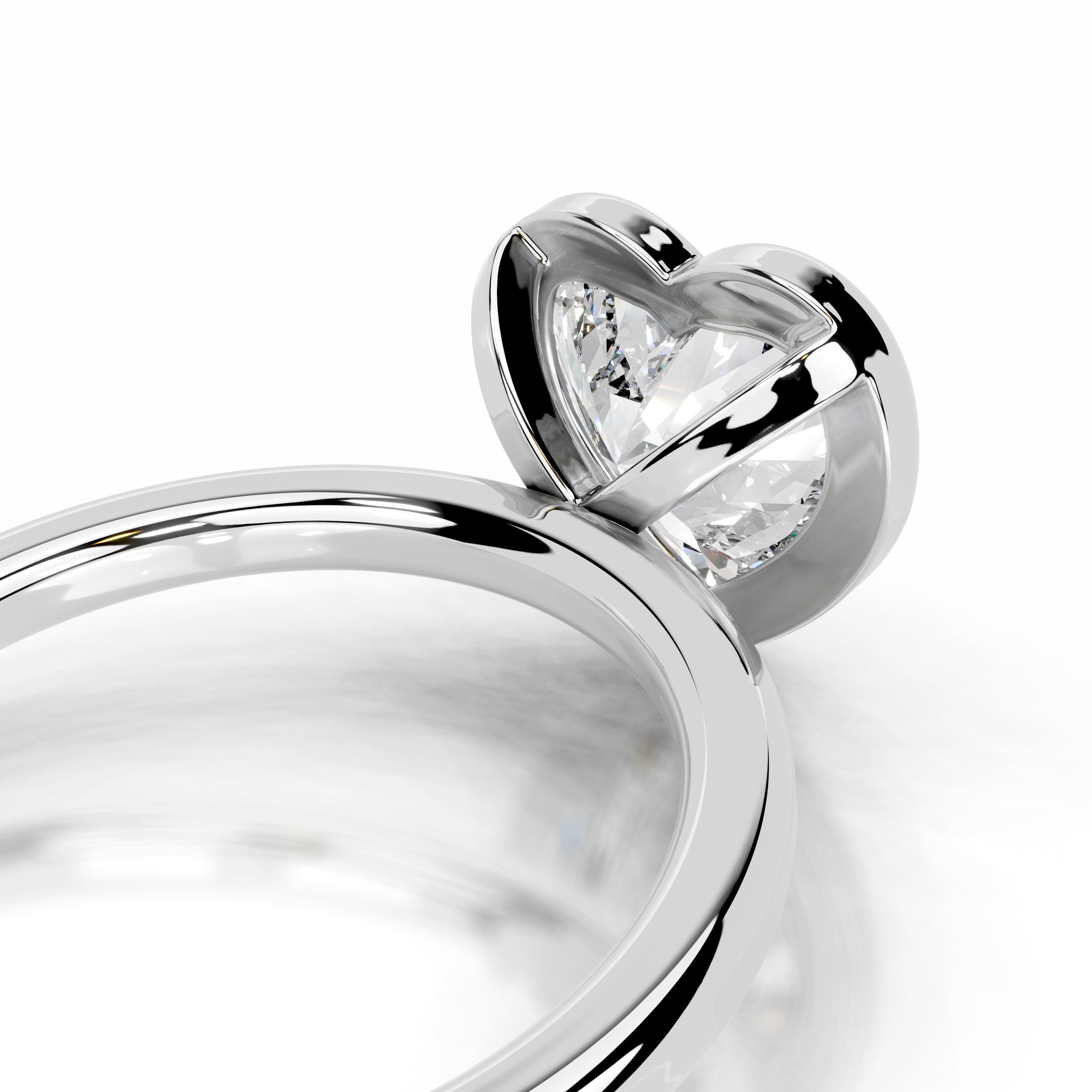 Dima Diamond Engagement Ring - 18K White Gold - Main Stone 1.5 Carat