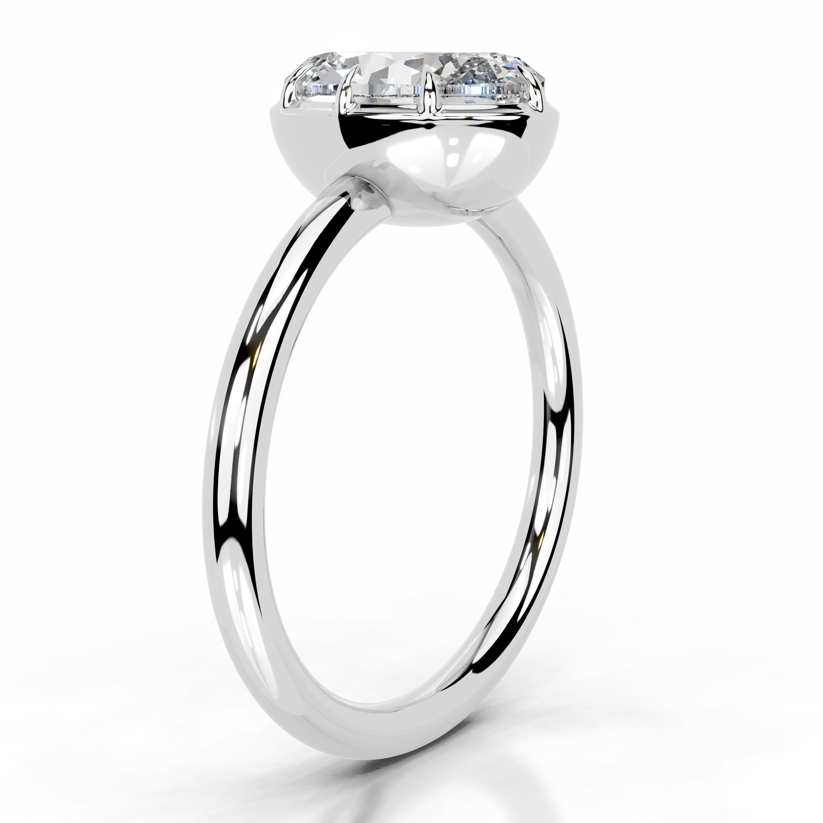 Narcisa Diamond Engagement Ring - 14K White Gold