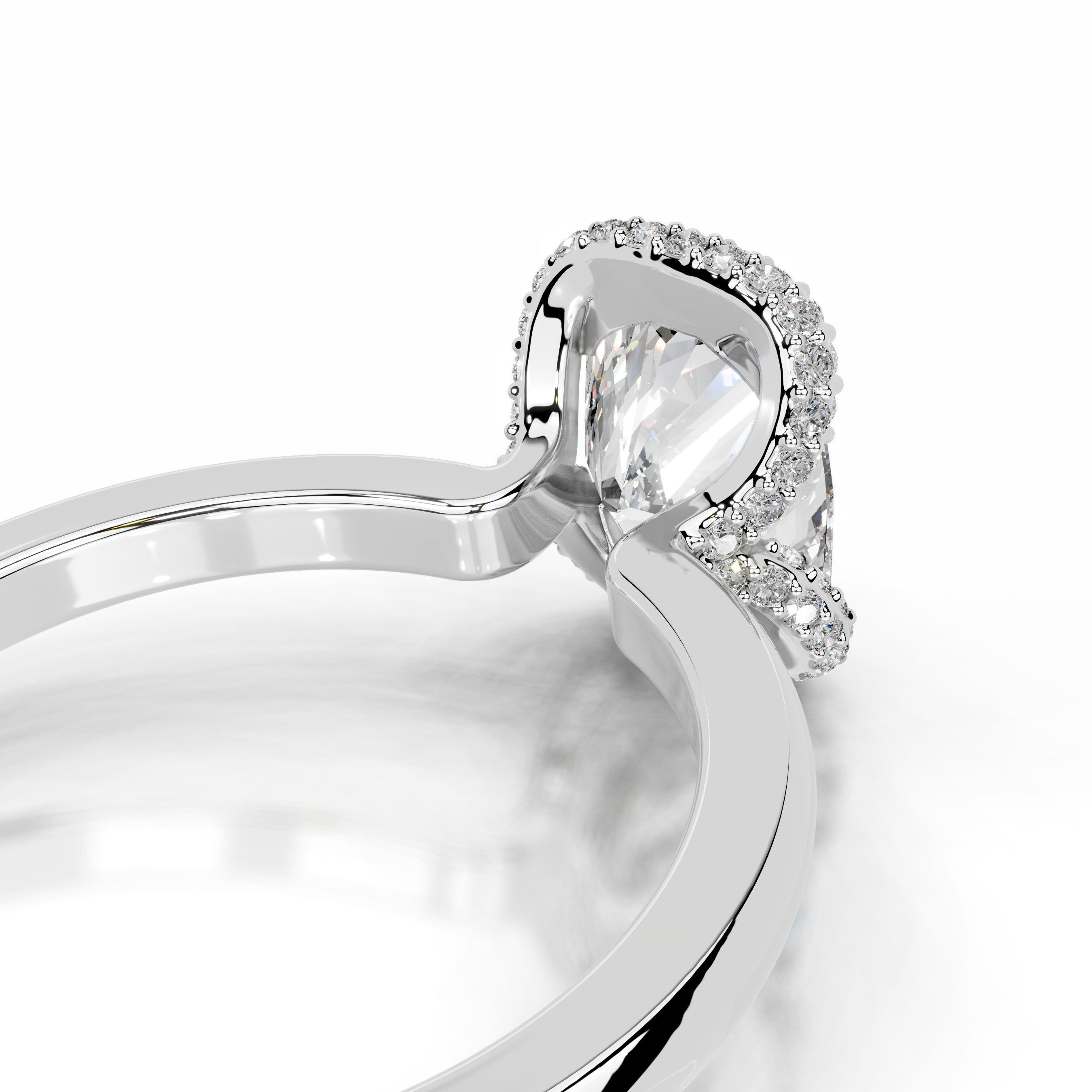Bowie Diamond Engagement Ring - 14K White Gold