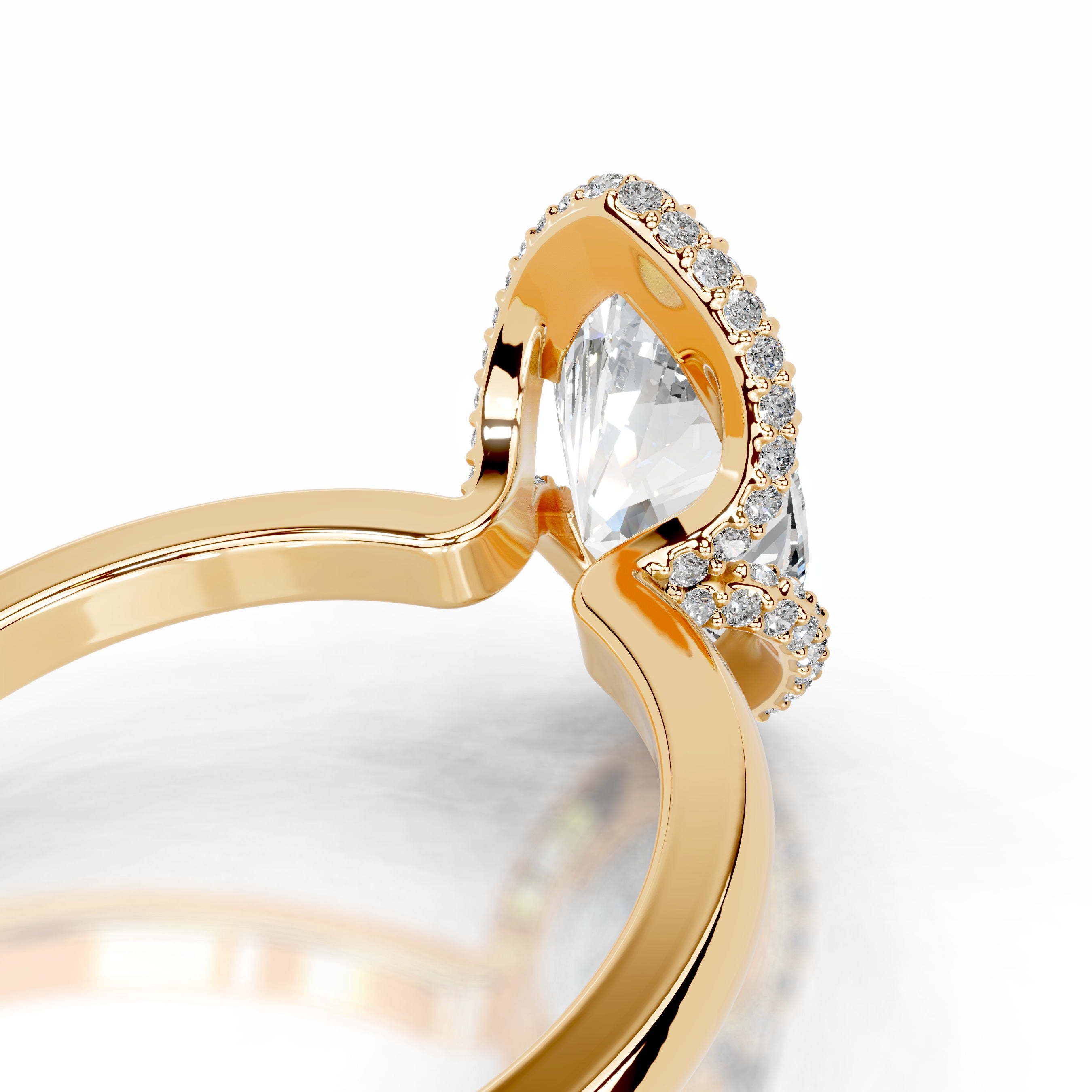 Bowie Diamond Engagement Ring - 18K Yellow Gold