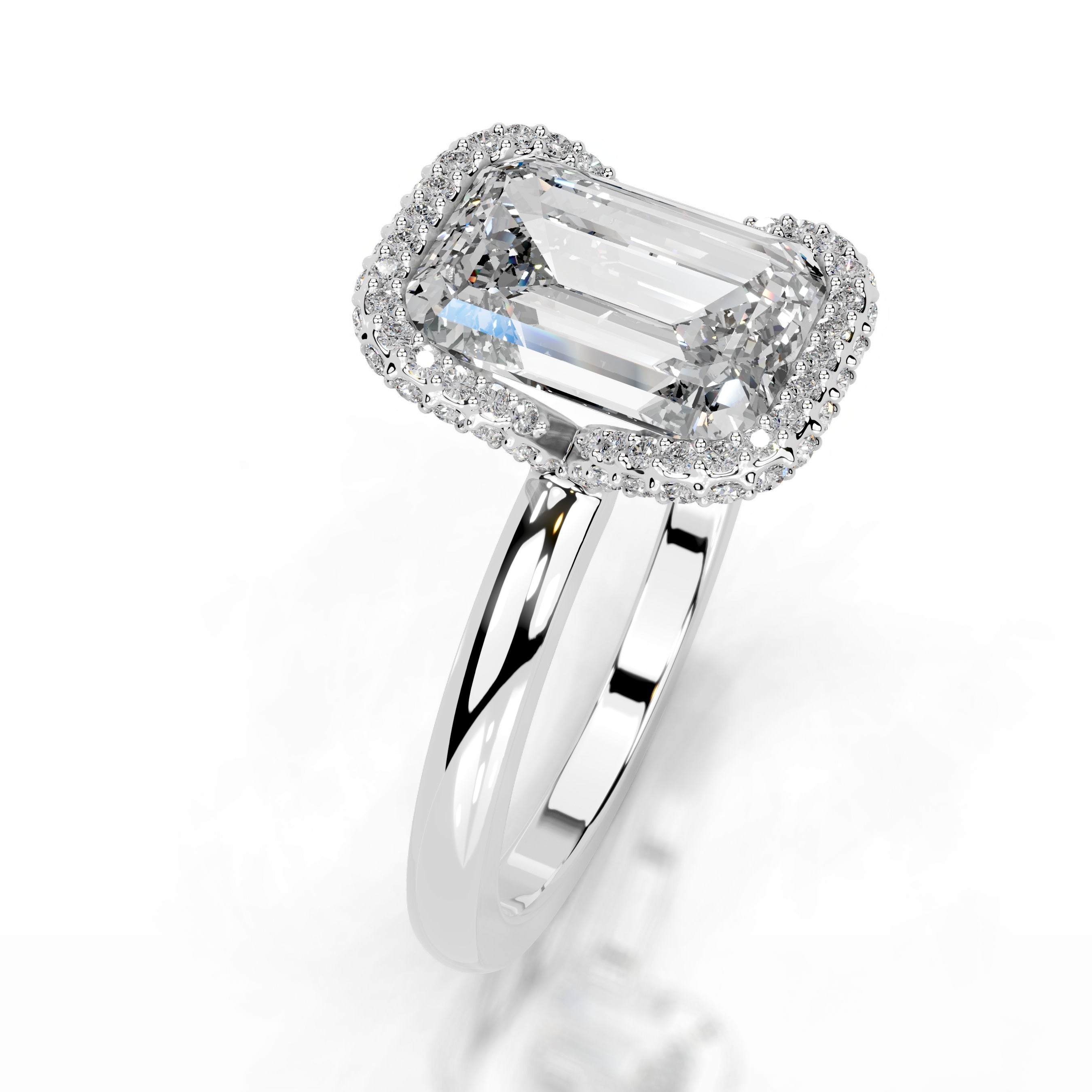 Bowie Diamond Engagement Ring - 18K White Gold