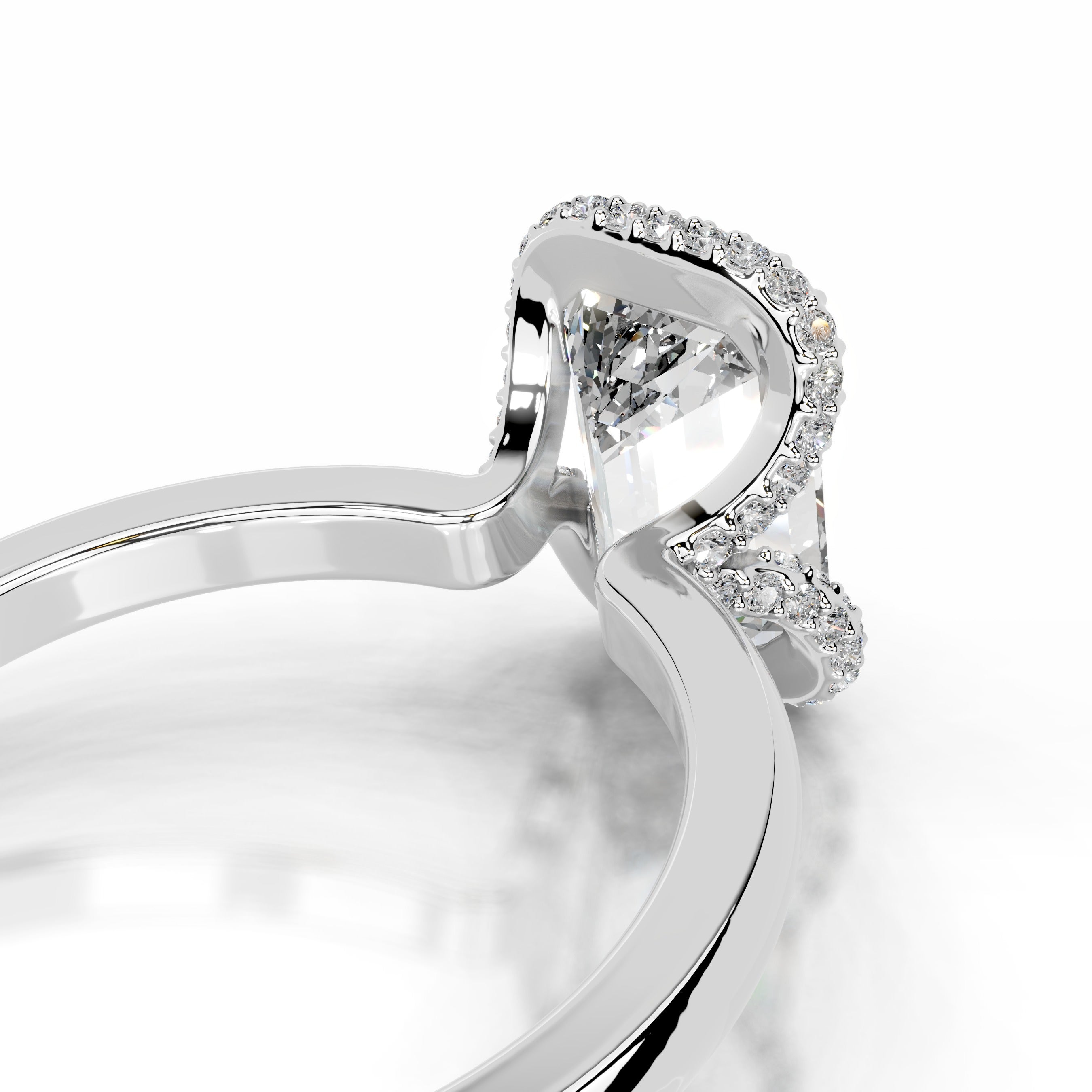 Bowie Diamond Engagement Ring - 18K White Gold
