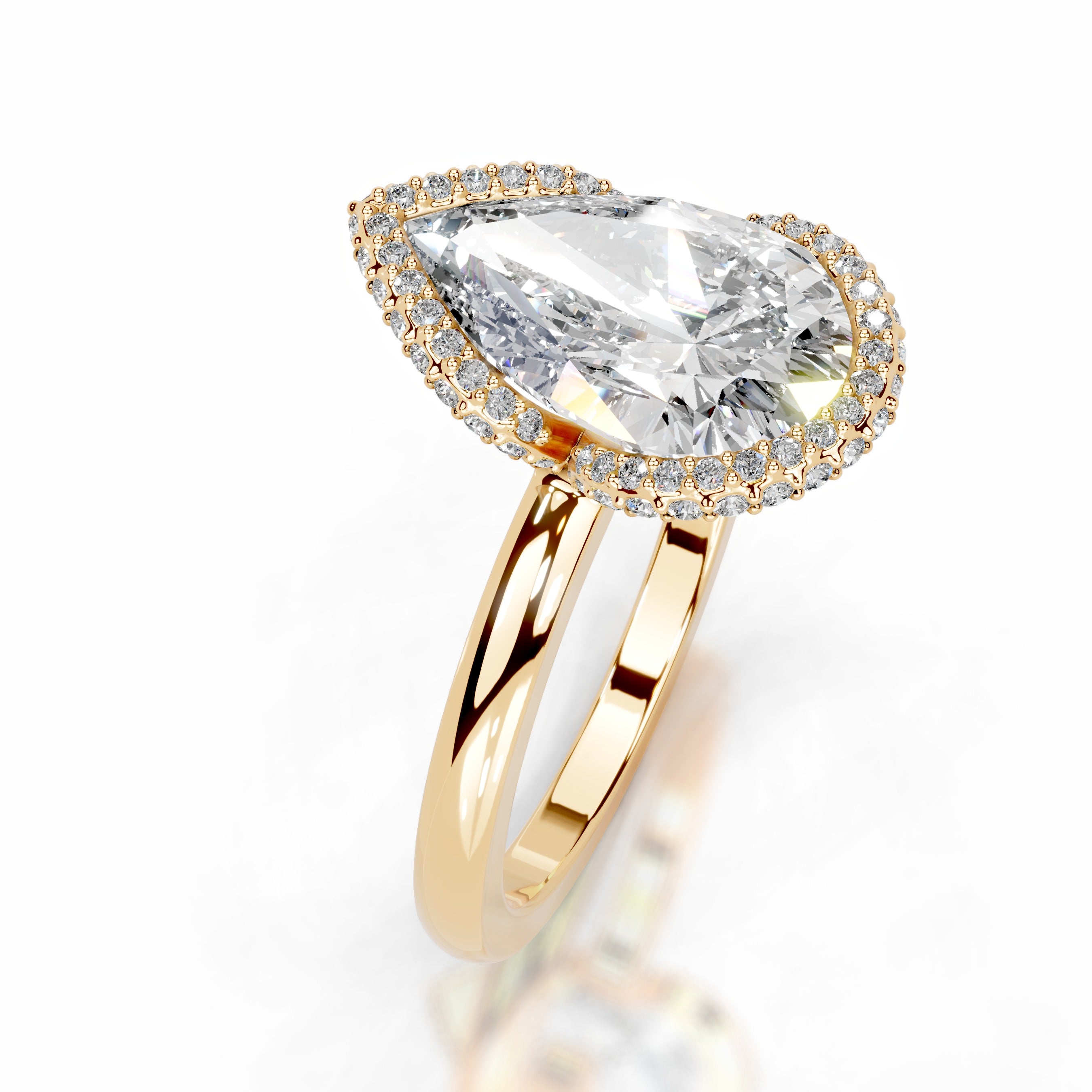 Bowie Diamond Engagement Ring - 18K Yellow Gold
