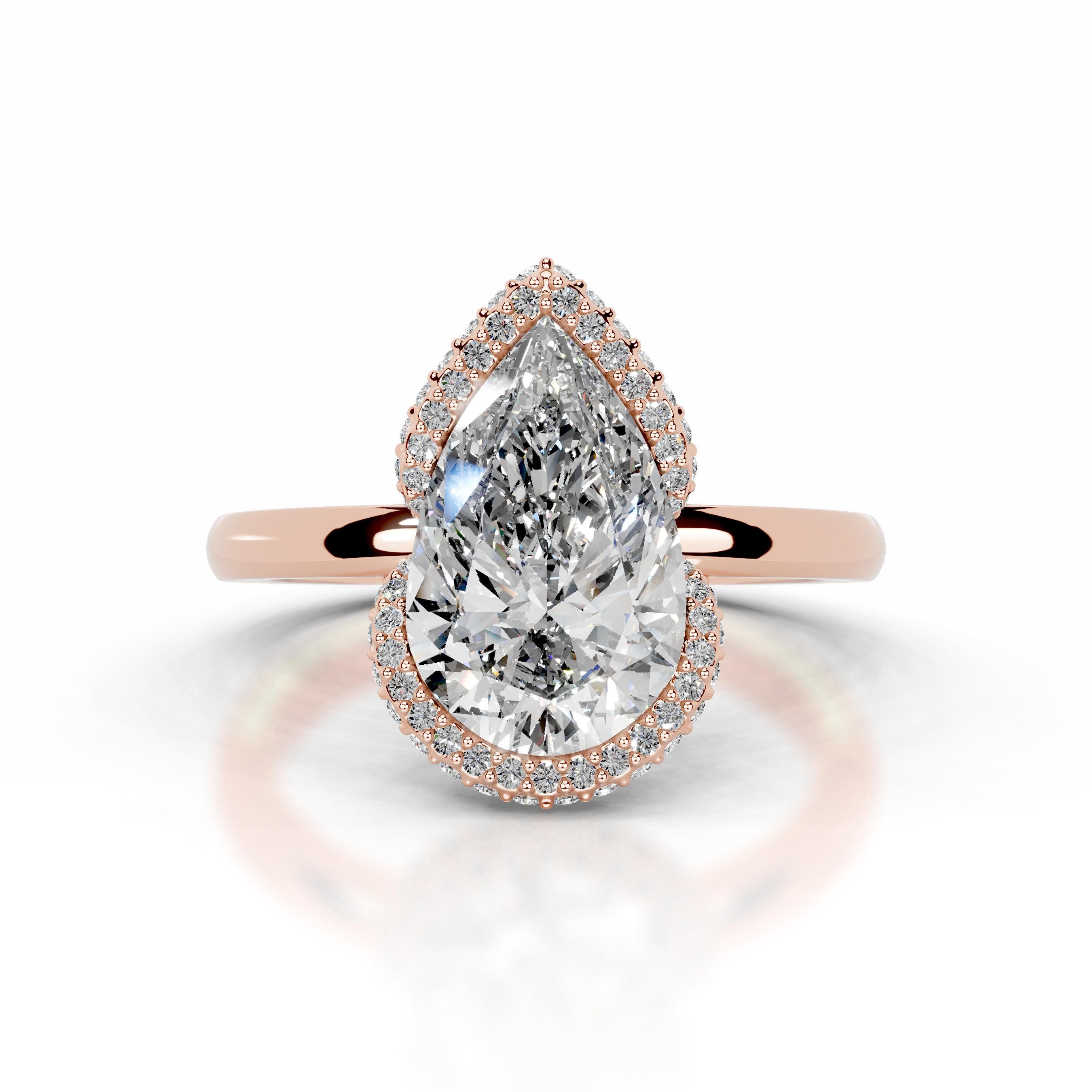Bowie Diamond Engagement Ring - 14K Rose Gold