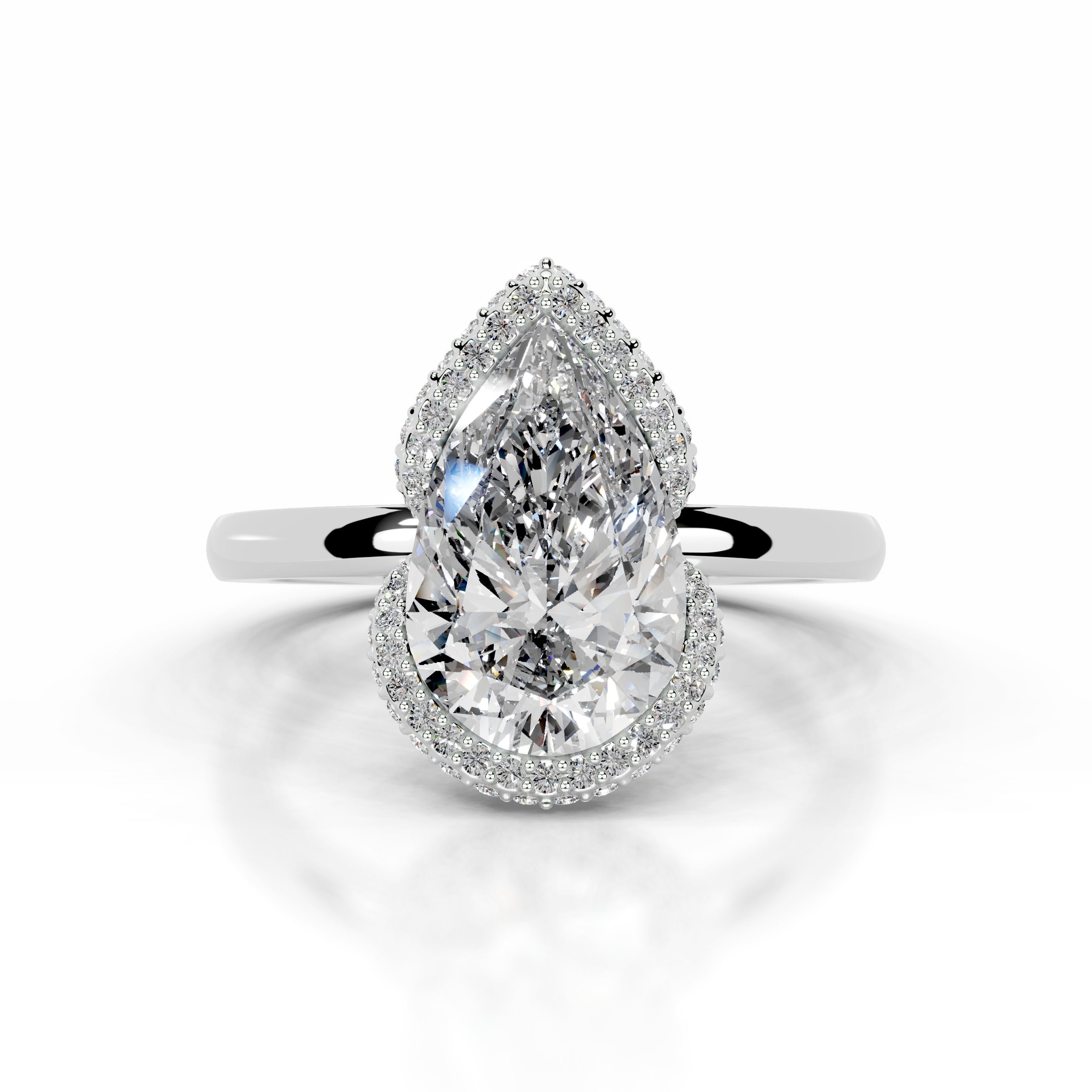 Bowie Diamond Engagement Ring - 18K White Gold