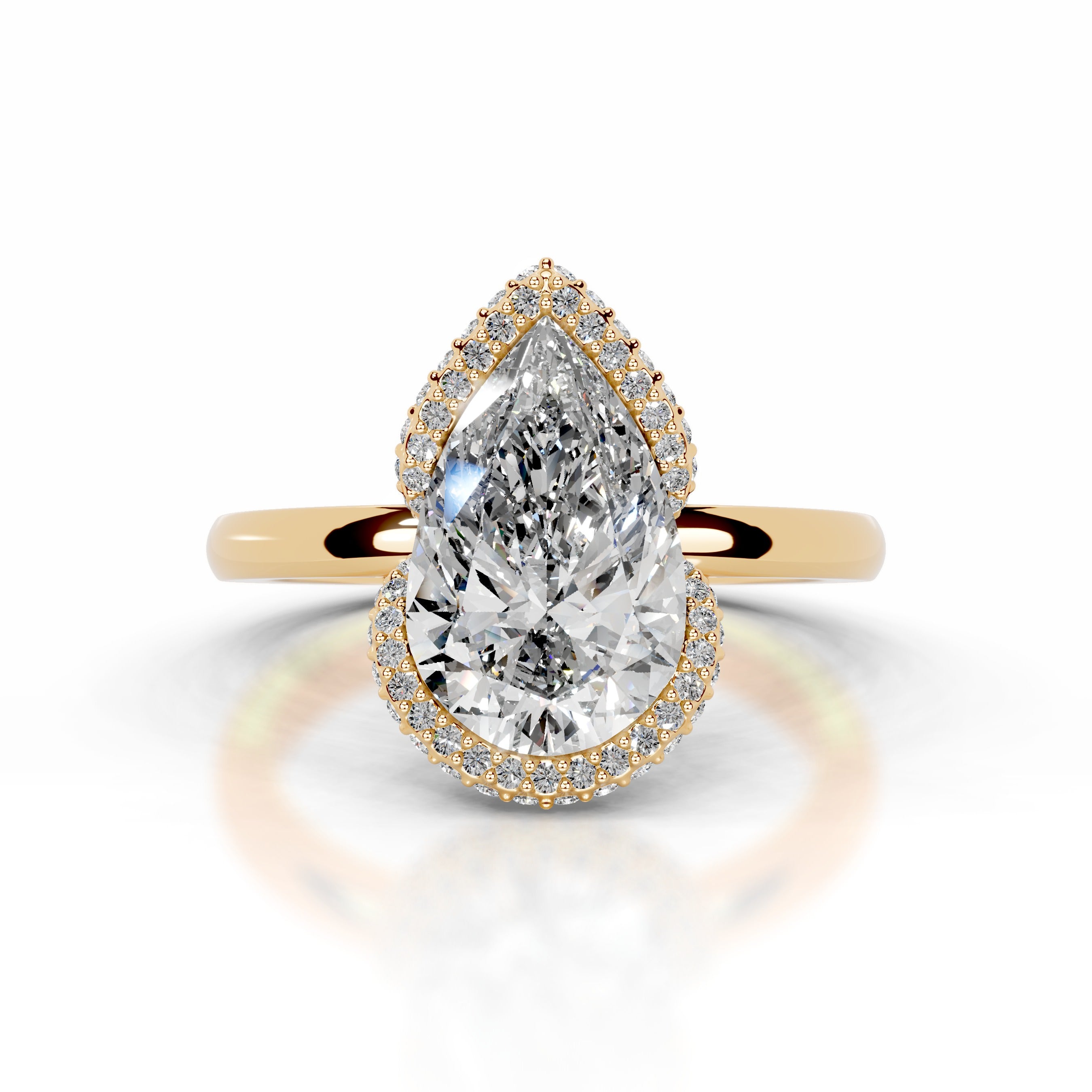 Bowie Diamond Engagement Ring - 18K Yellow Gold