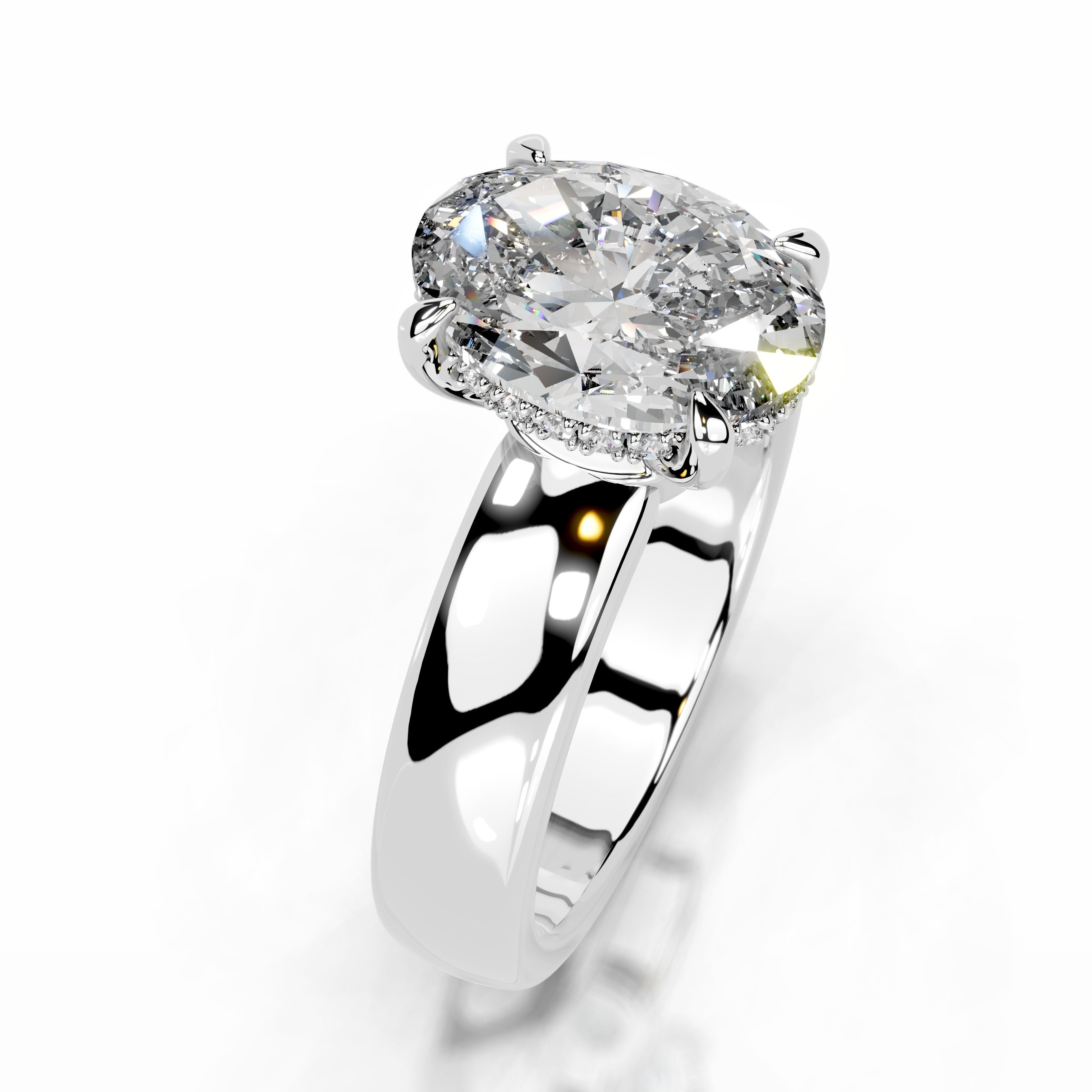 Lux Diamond Engagement Ring - 14K White Gold