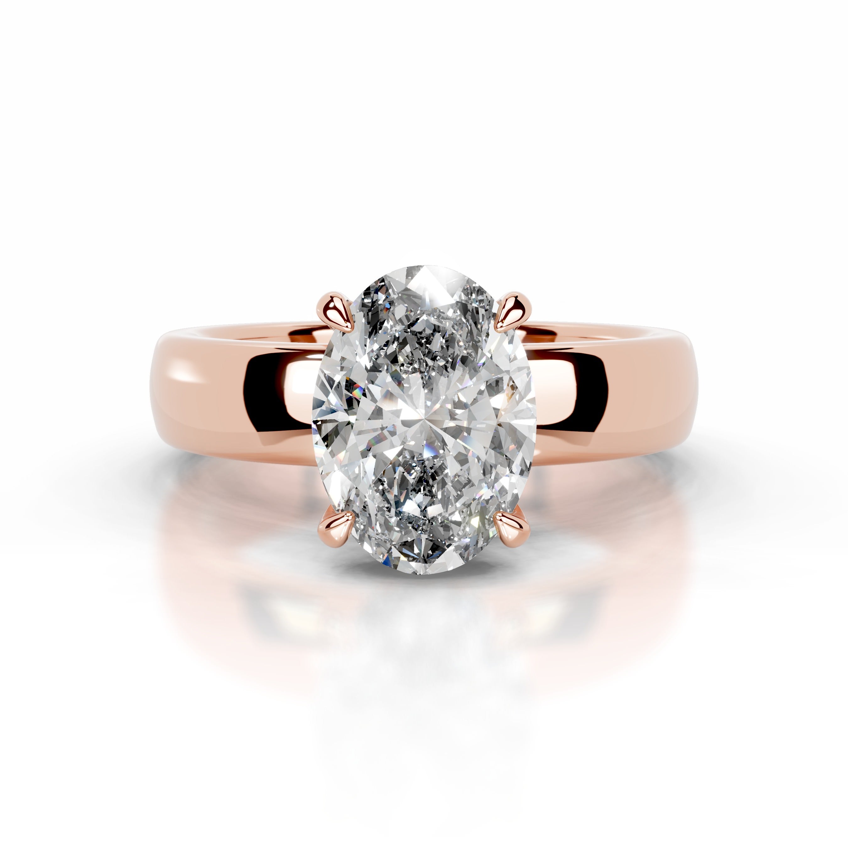 Lux Diamond Engagement Ring - 14K Rose Gold