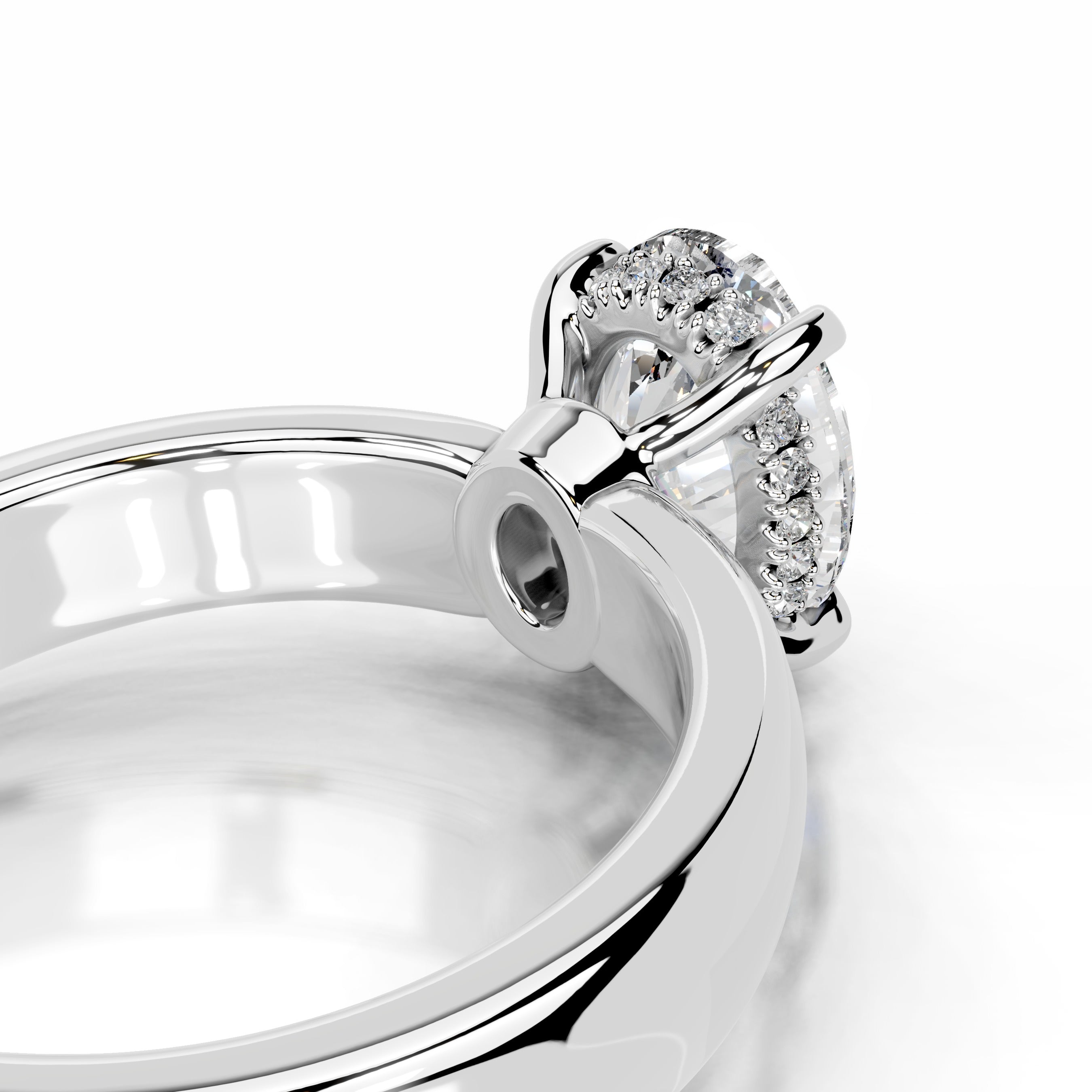 Lux Diamond Engagement Ring - 14K White Gold