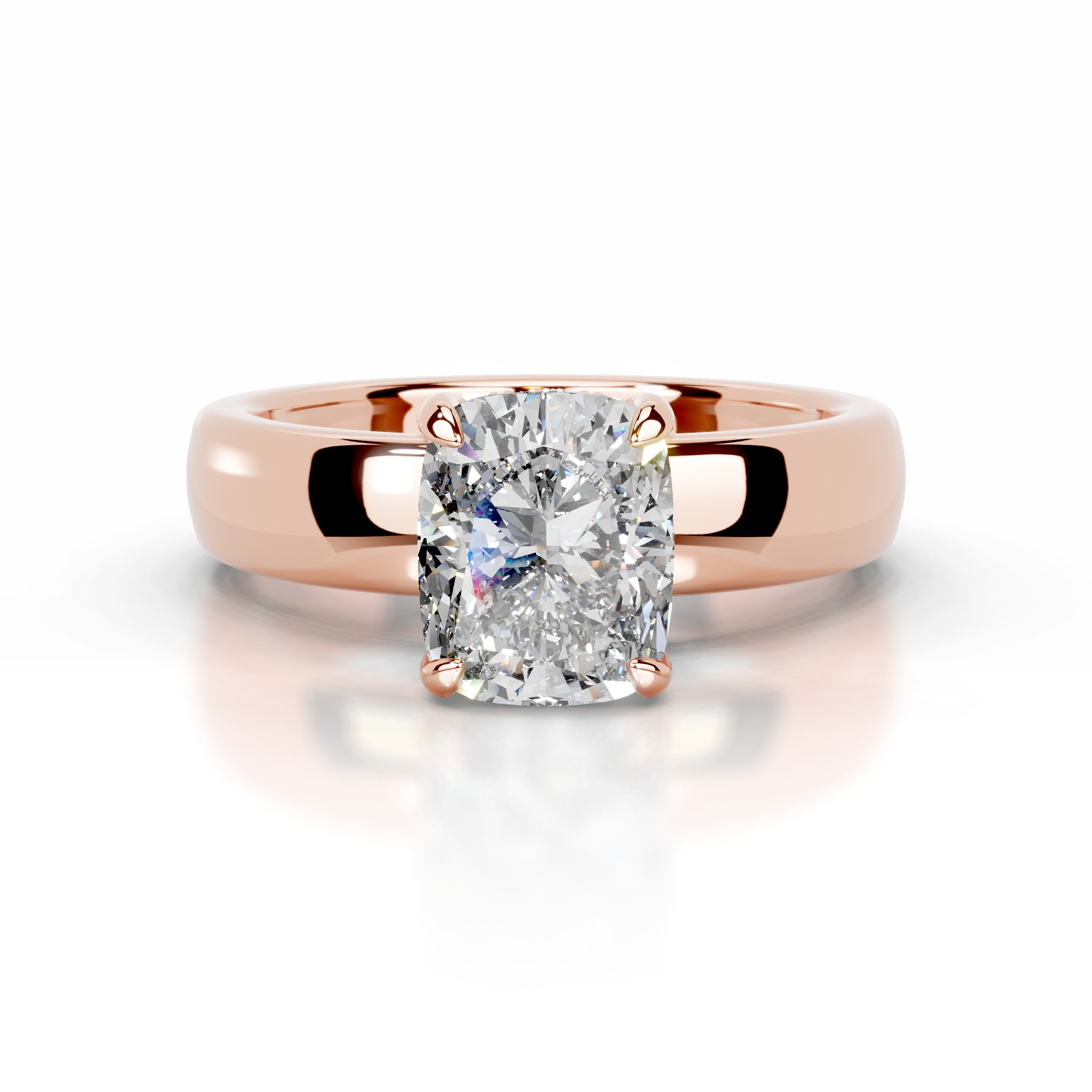 Lux Diamond Engagement Ring - 14K Rose Gold