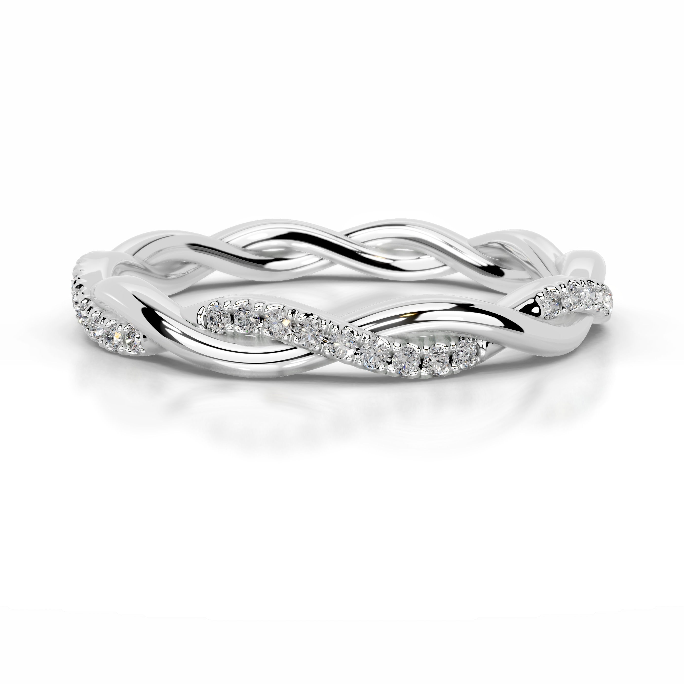 Tsumugi Diamond Wedding band - Platinum