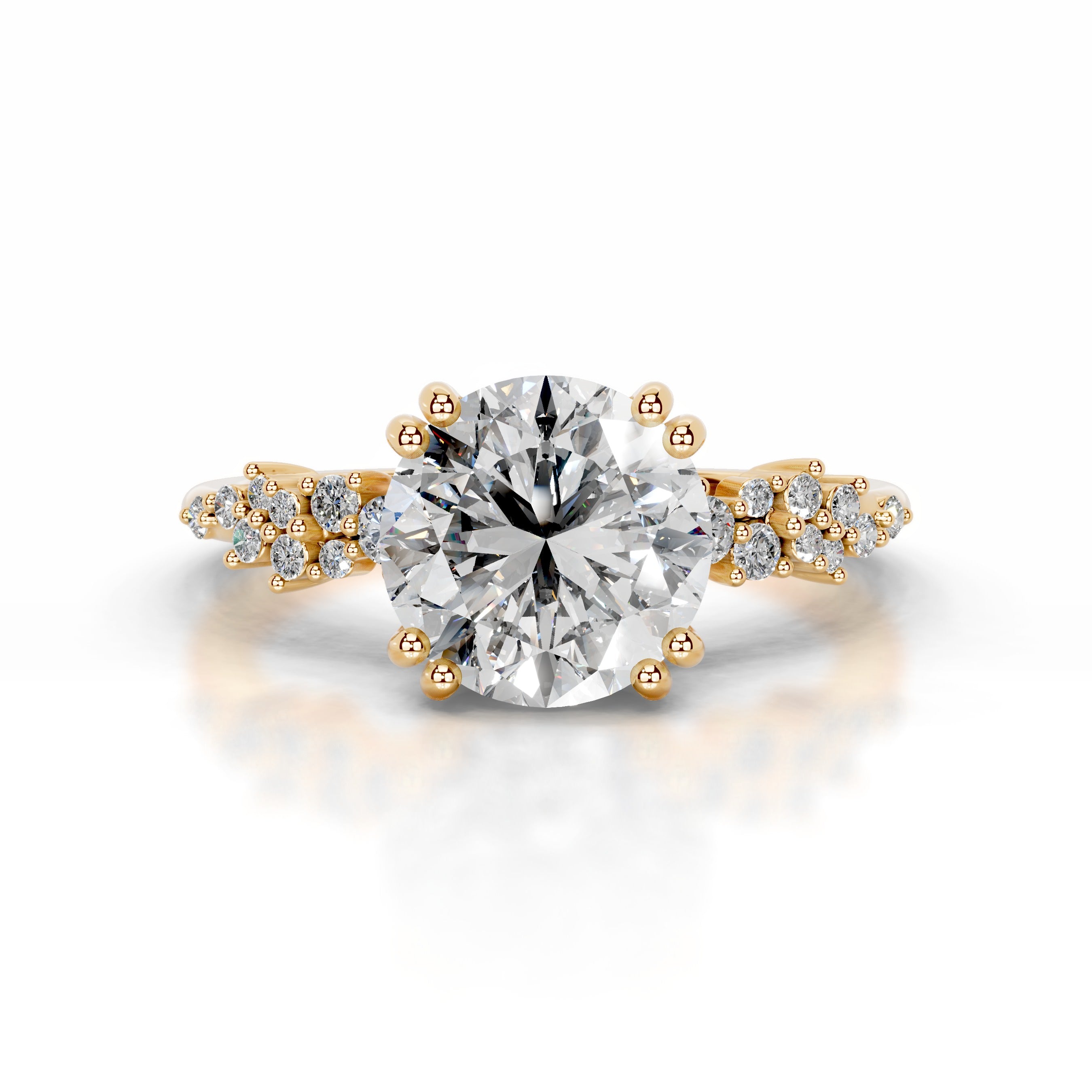 Emaline Diamond Engagement Ring - 18K Yellow Gold