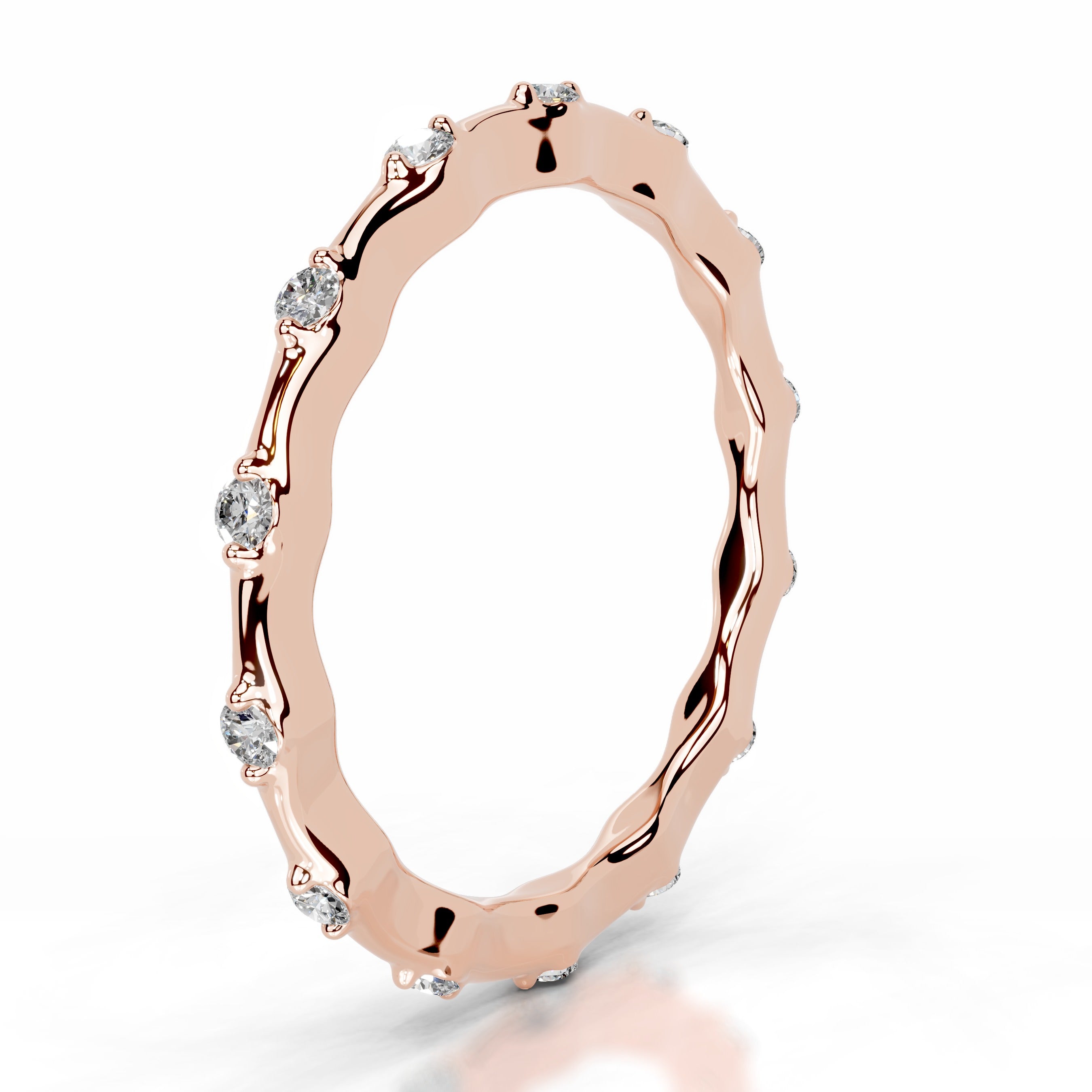 McKay Diamond Wedding band - 14K Rose Gold