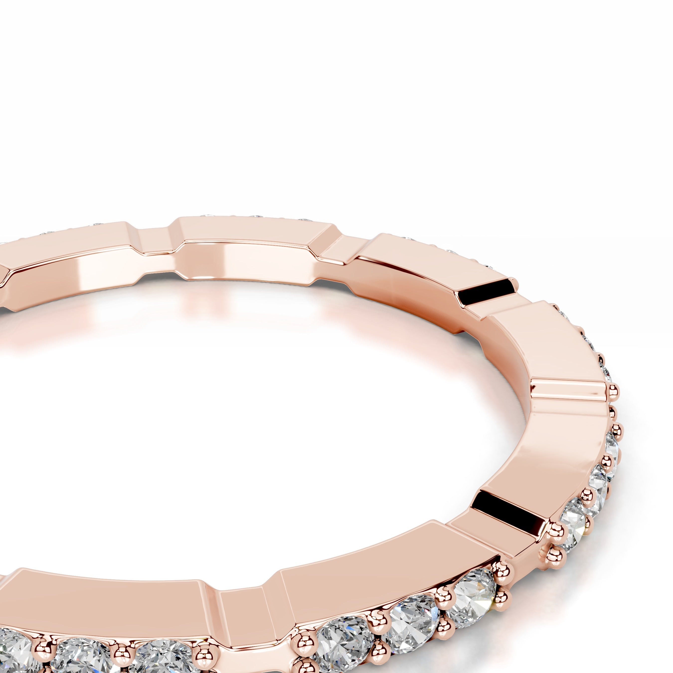 Octavia Diamond Wedding band - 14K Rose Gold